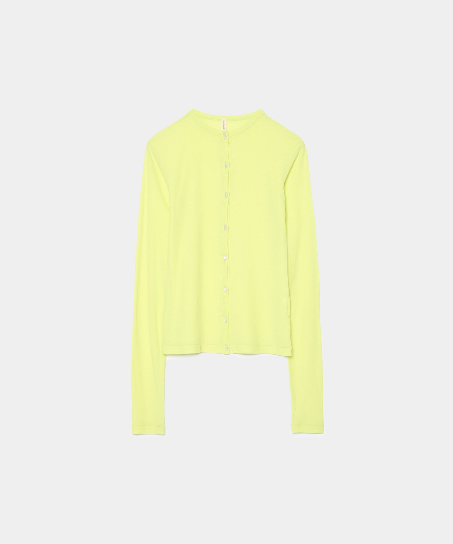 Babaco Twisted Cotton Cardigan Lemon