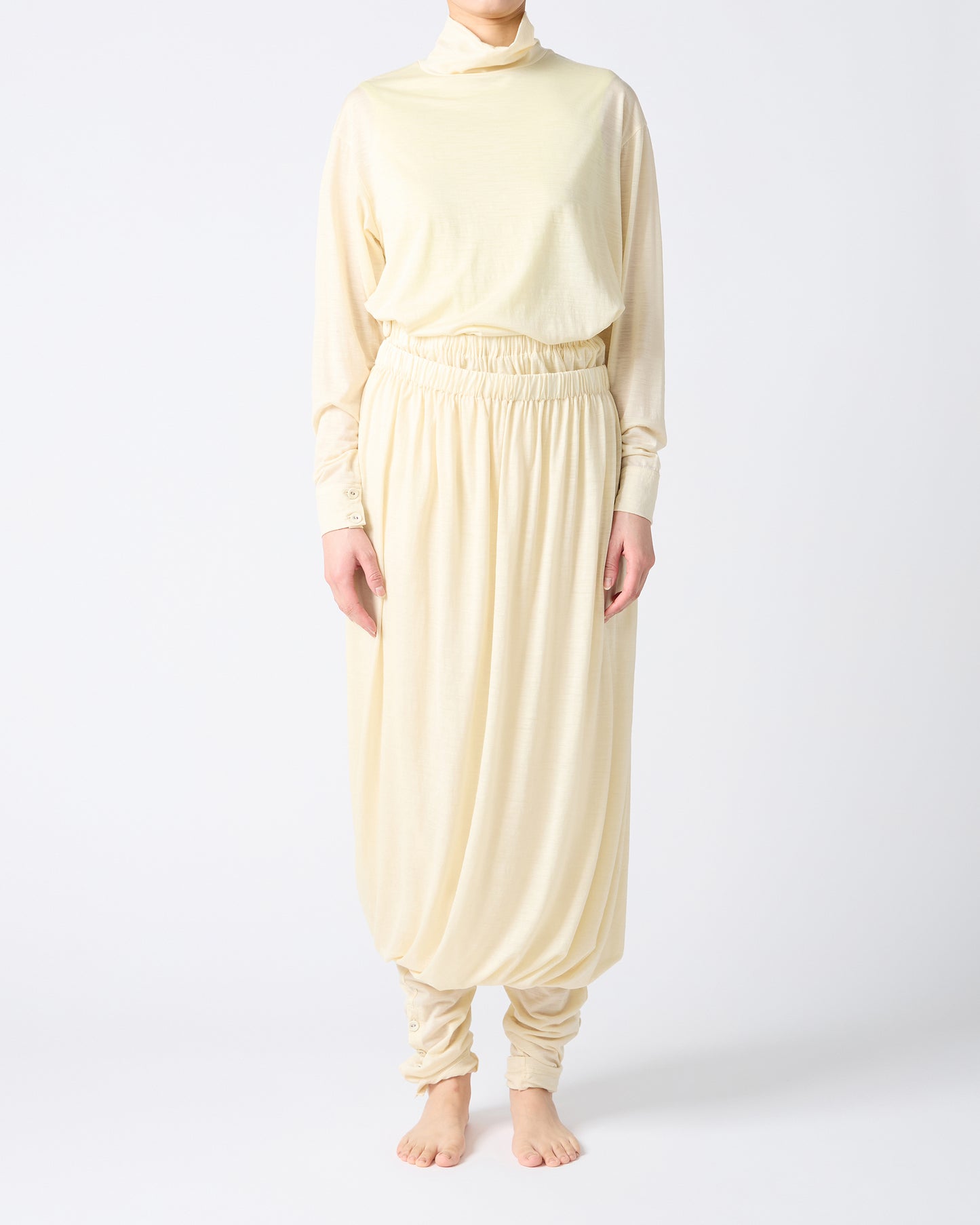 Babaco Wool Jersey Skirt Navy