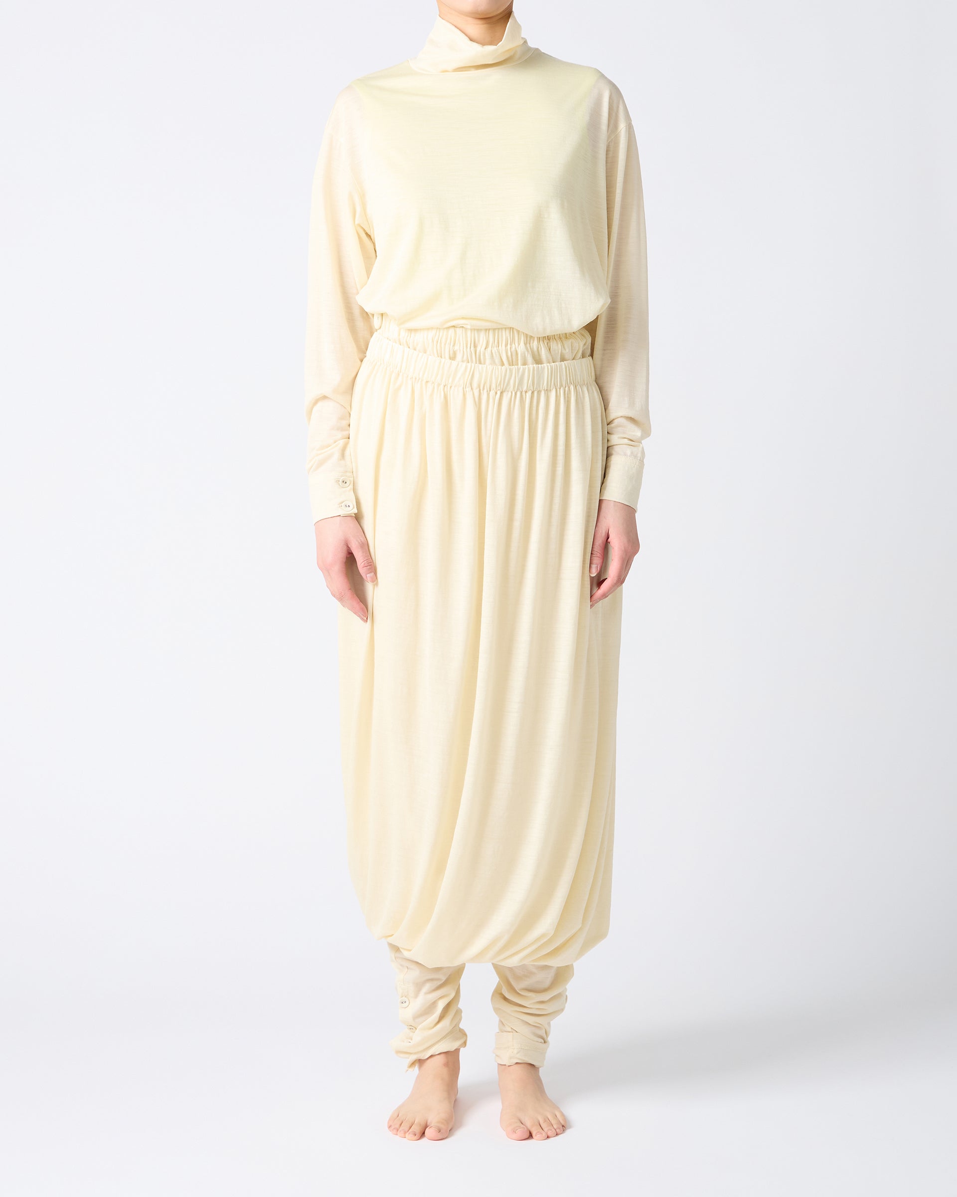 Babaco Wool Jersey Skirt Navy