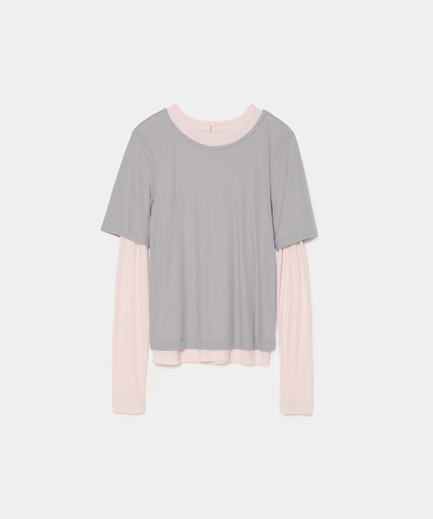 BABACO TWISTED JERSEY TEE-SHIRT PINk & GREY