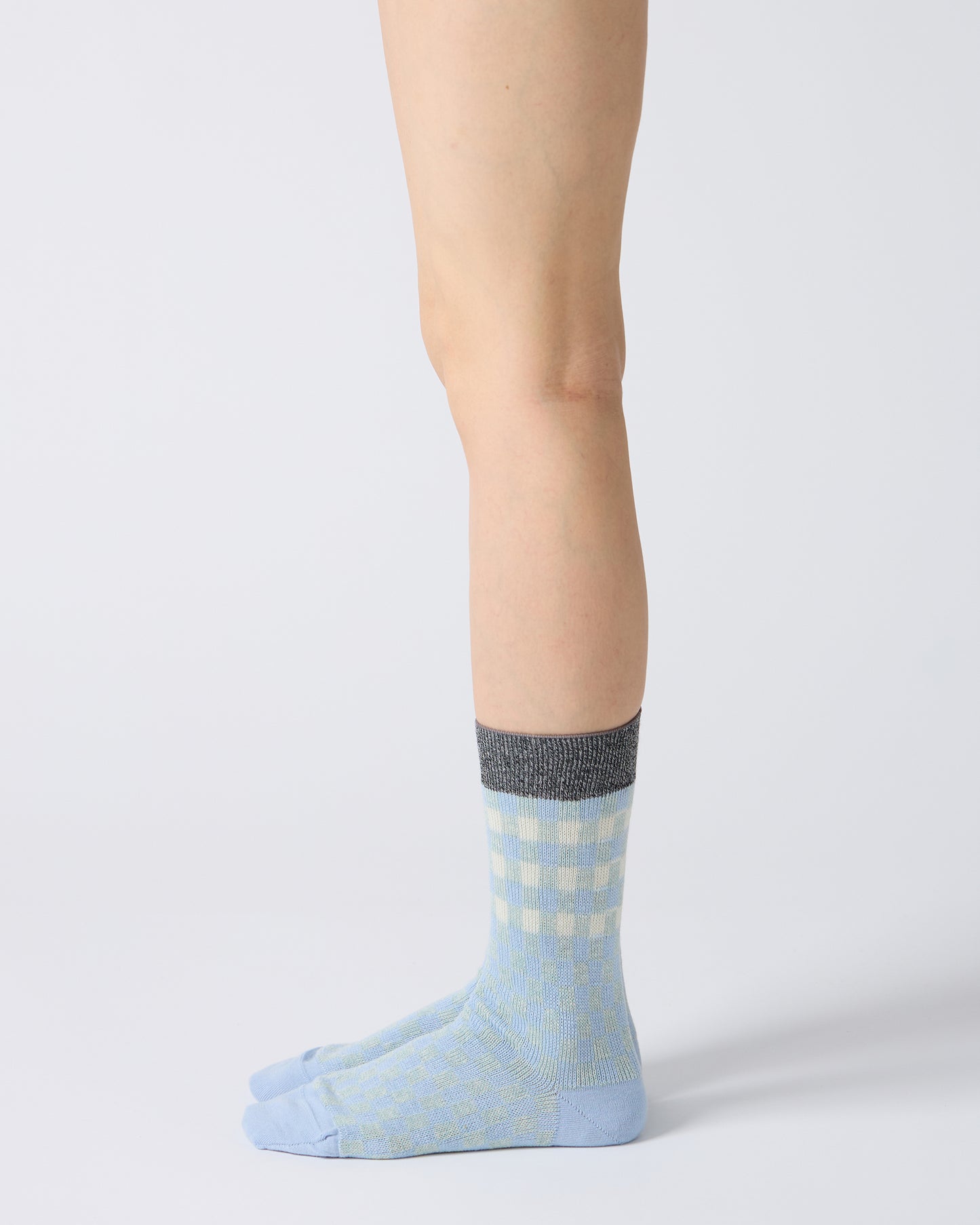 Babaco Jacquard Check Socks Light Blue