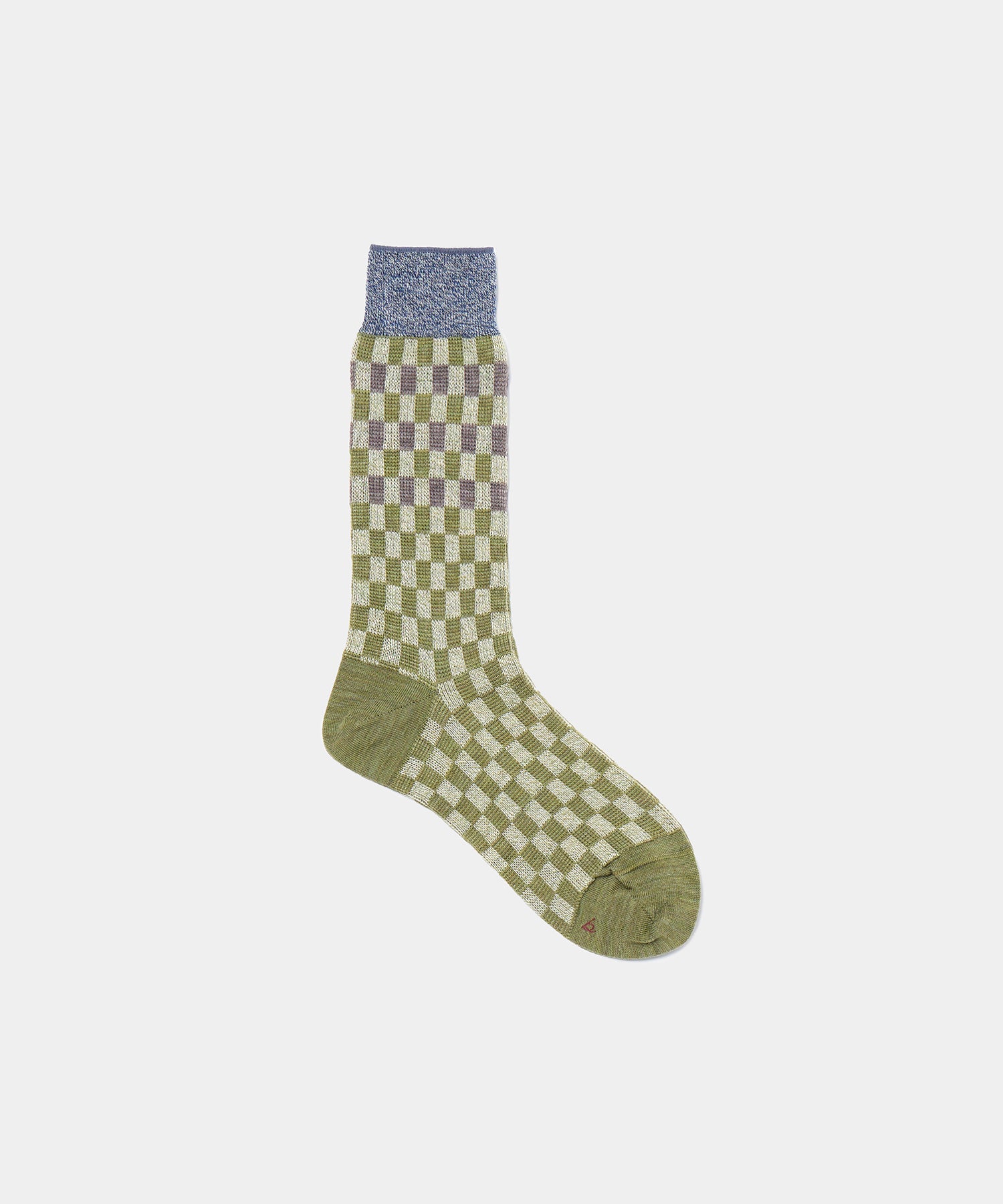 Babaco Jacquard Check Socks Olive Green