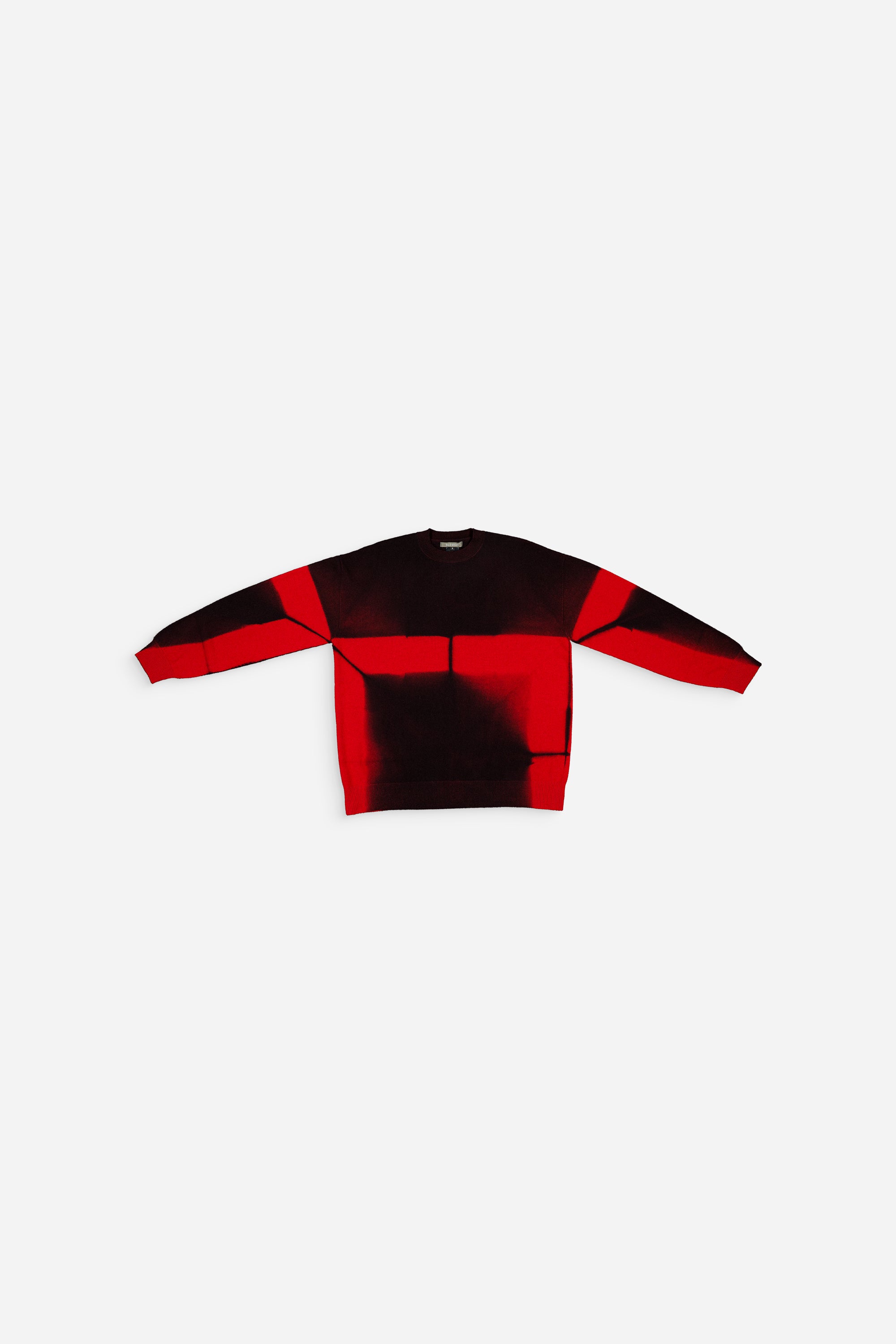 Cashmere Seamless Crewneck Red and Black