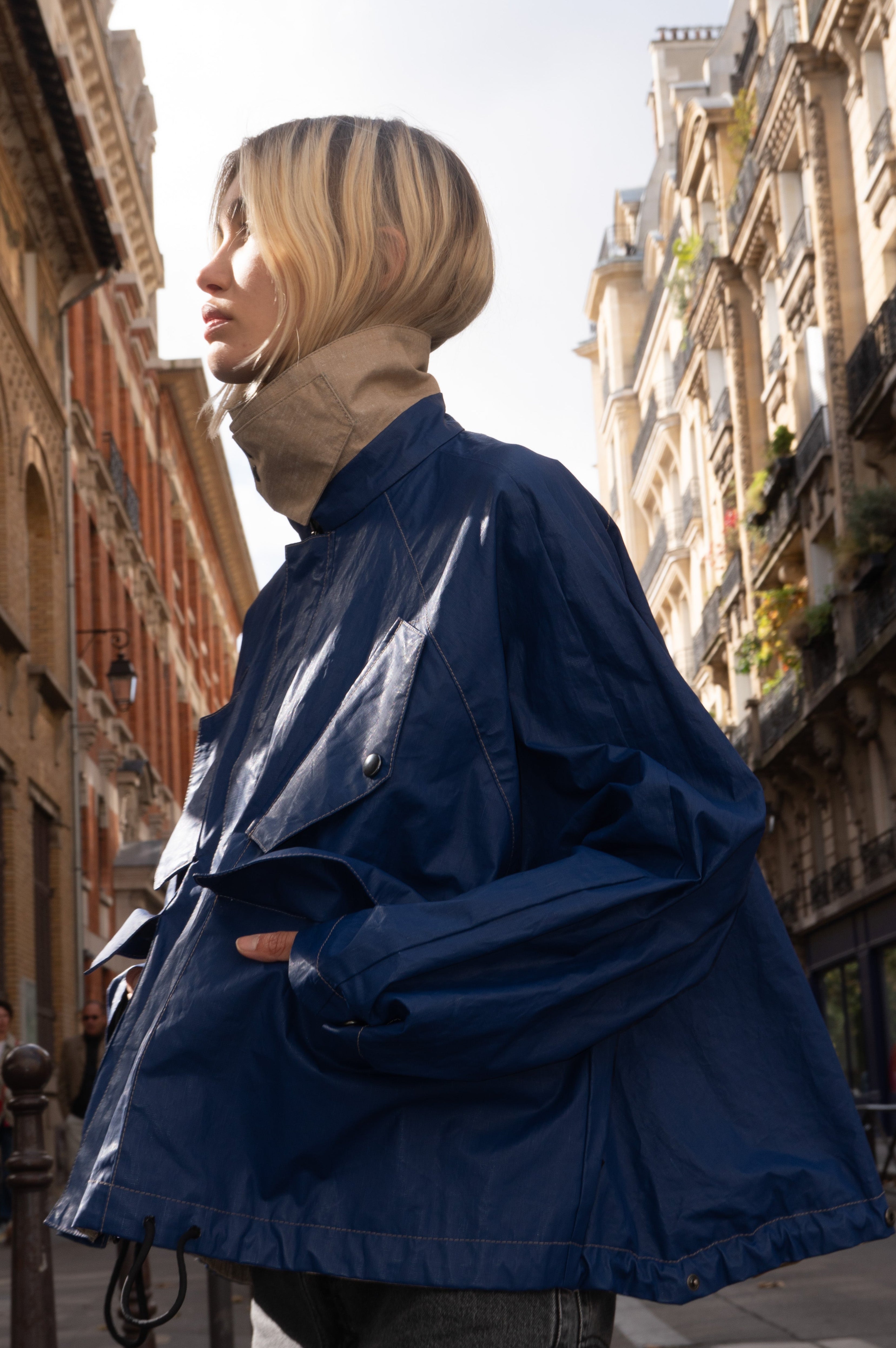 KONRAD FLORIAN JACKET COATED LINEN