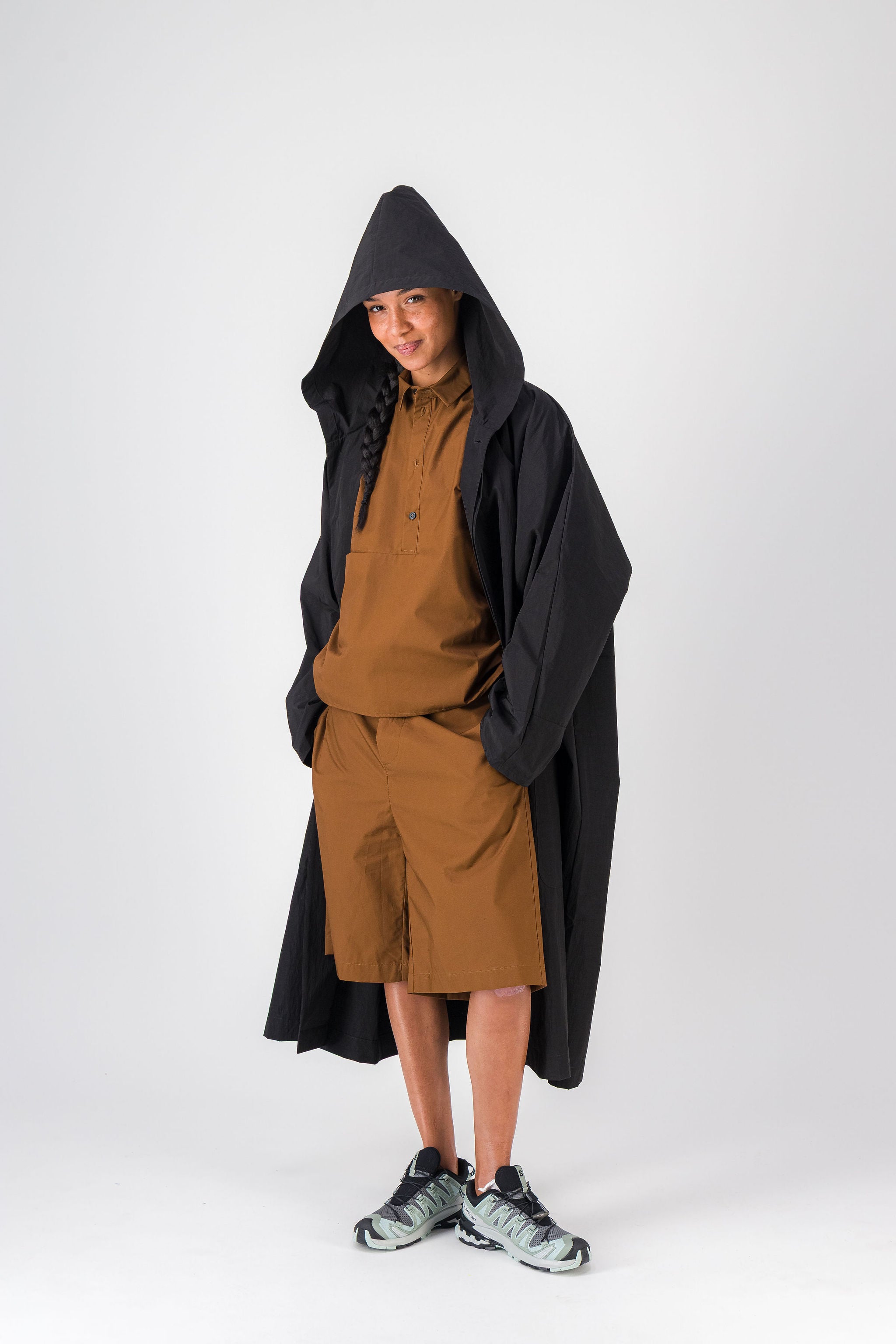 Wide Dramatic Black Coat