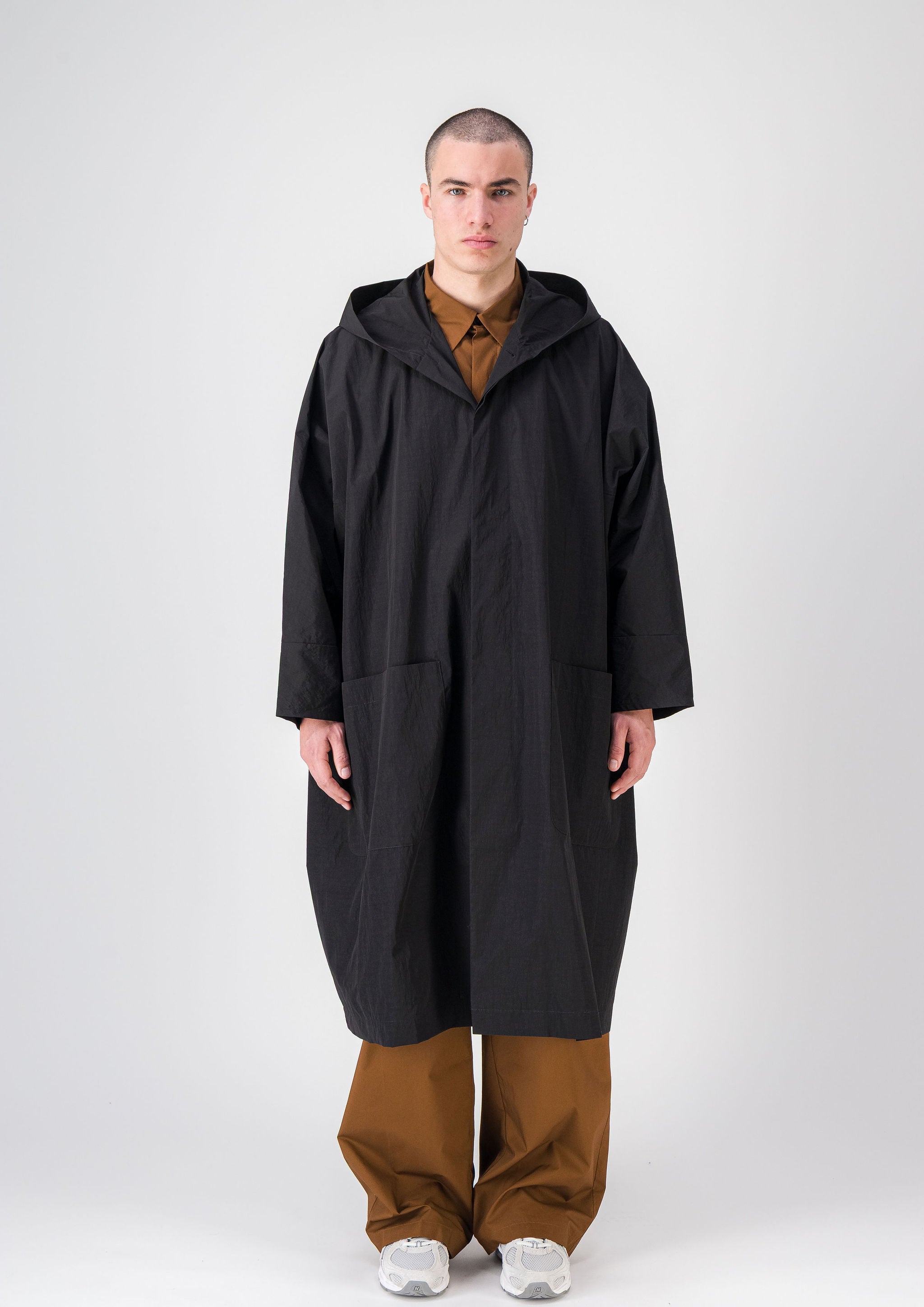 Wide Dramatic Black Coat