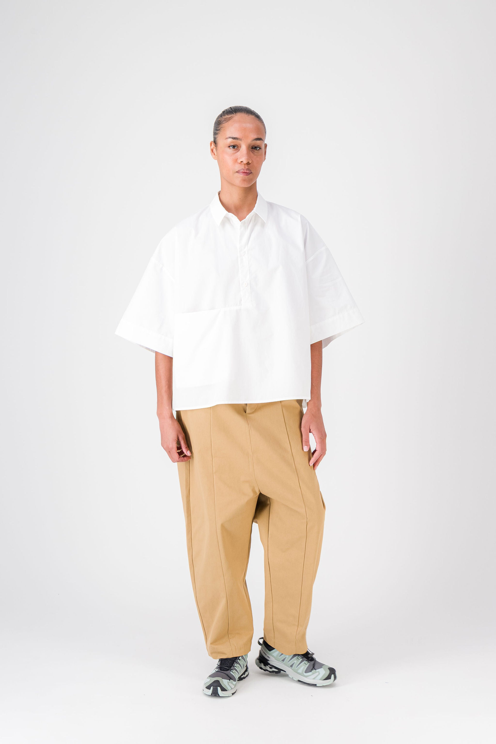 Pocket White Poplin Shirt