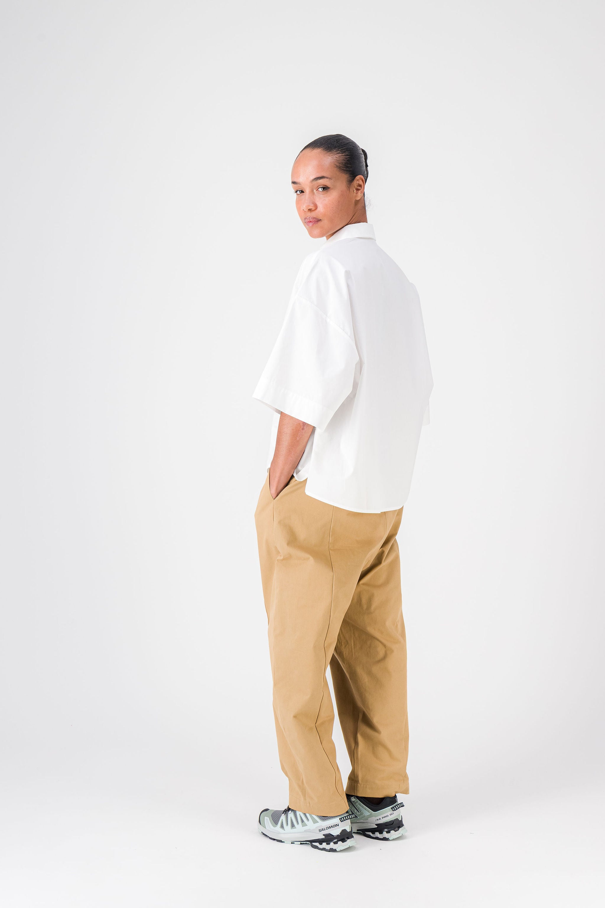 Pocket White Poplin Shirt