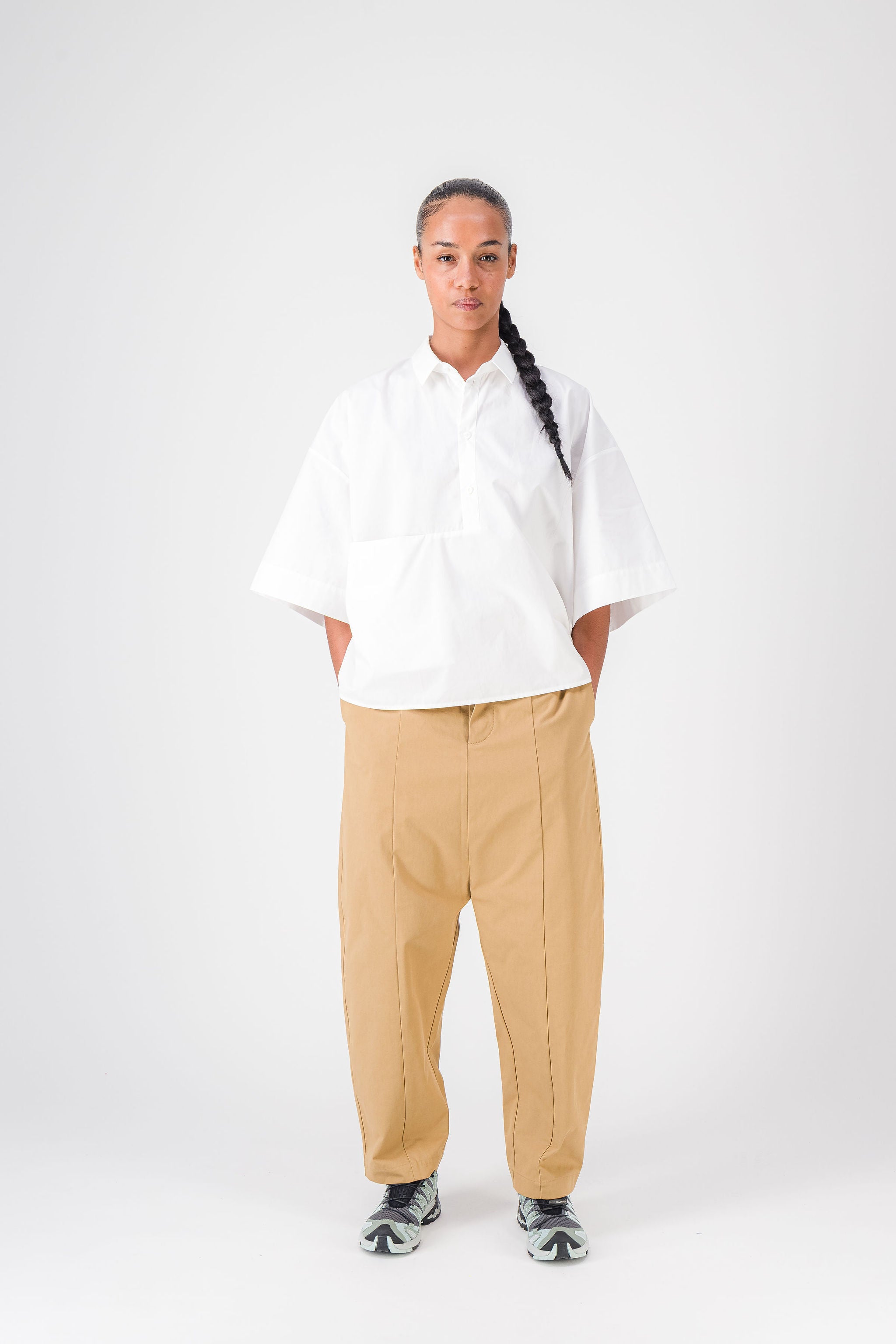 Pocket White Poplin Shirt