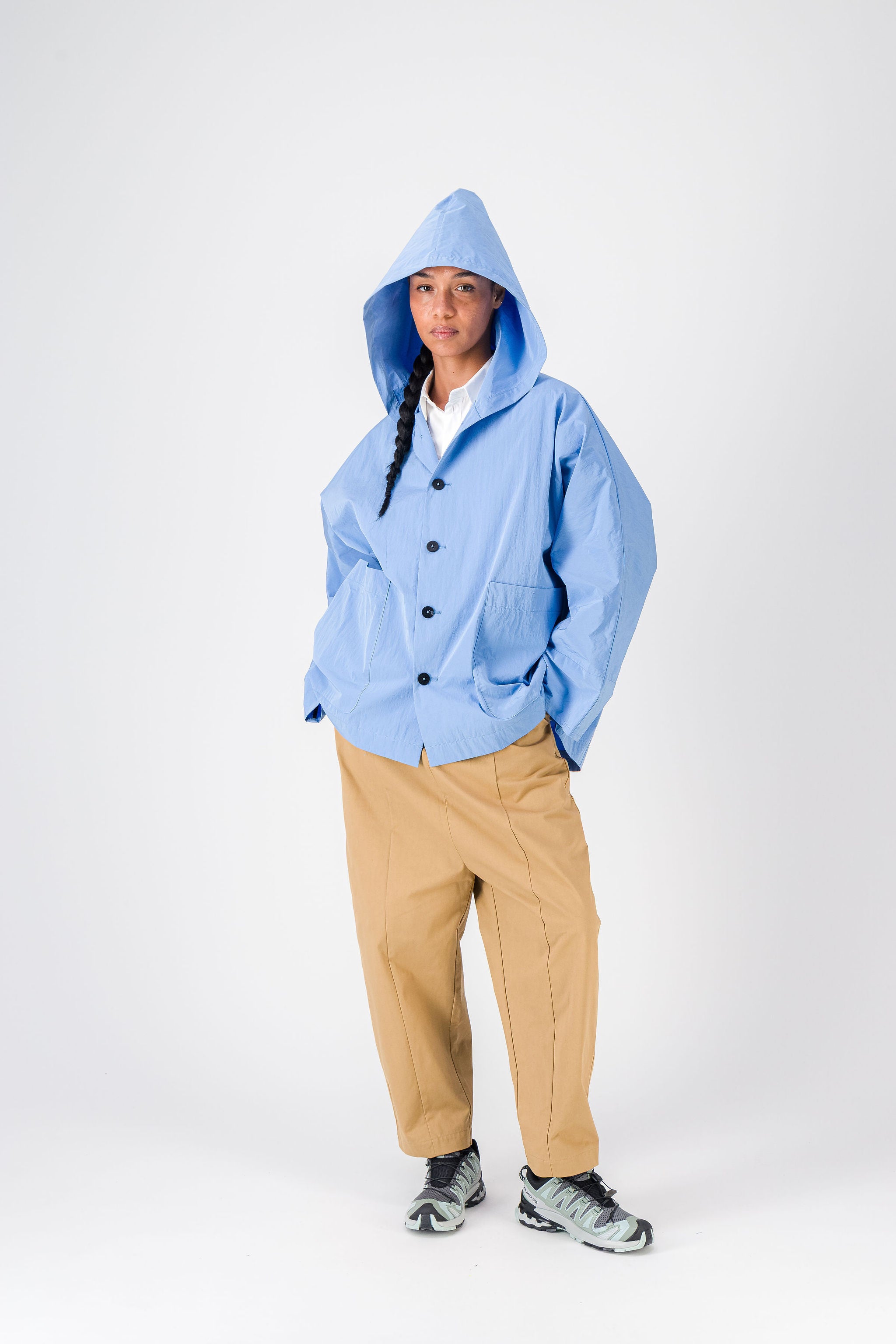 Wide Oversized Short Hoodie Jacket