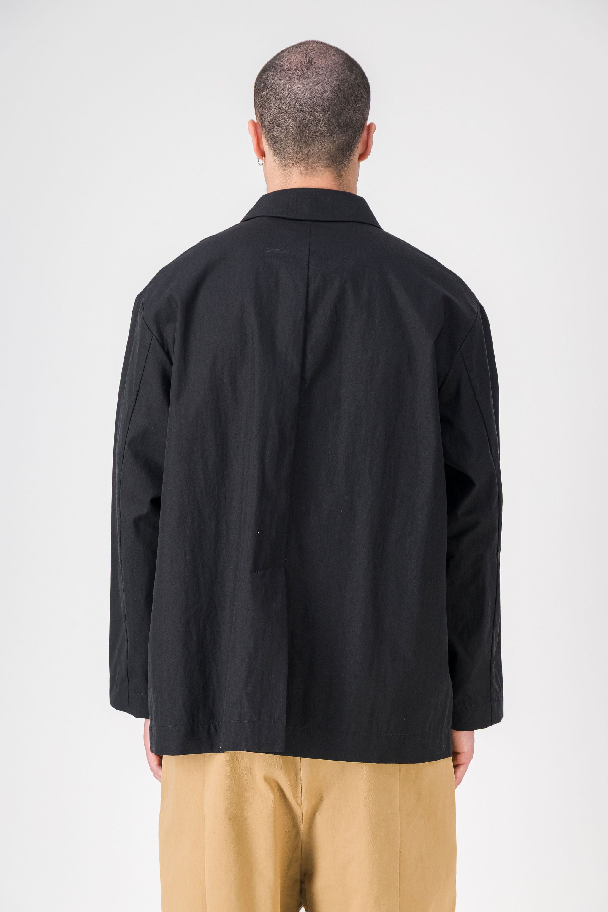 Pocket Balck Cotton Jacket