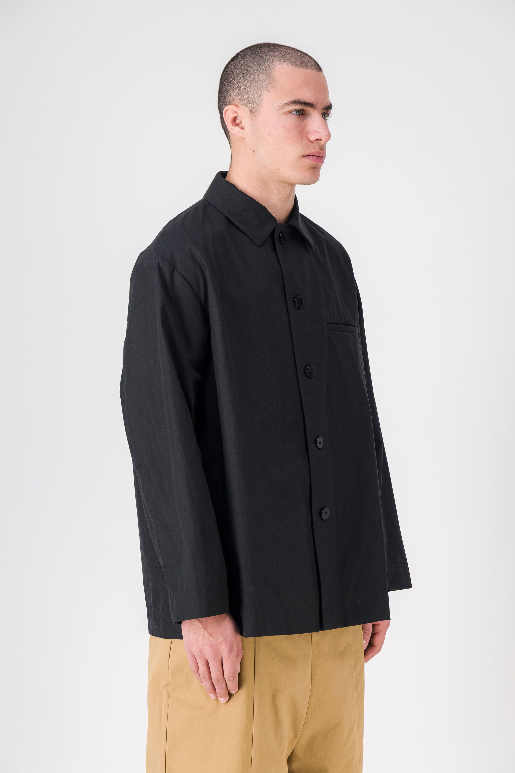 Pocket Balck Cotton Jacket