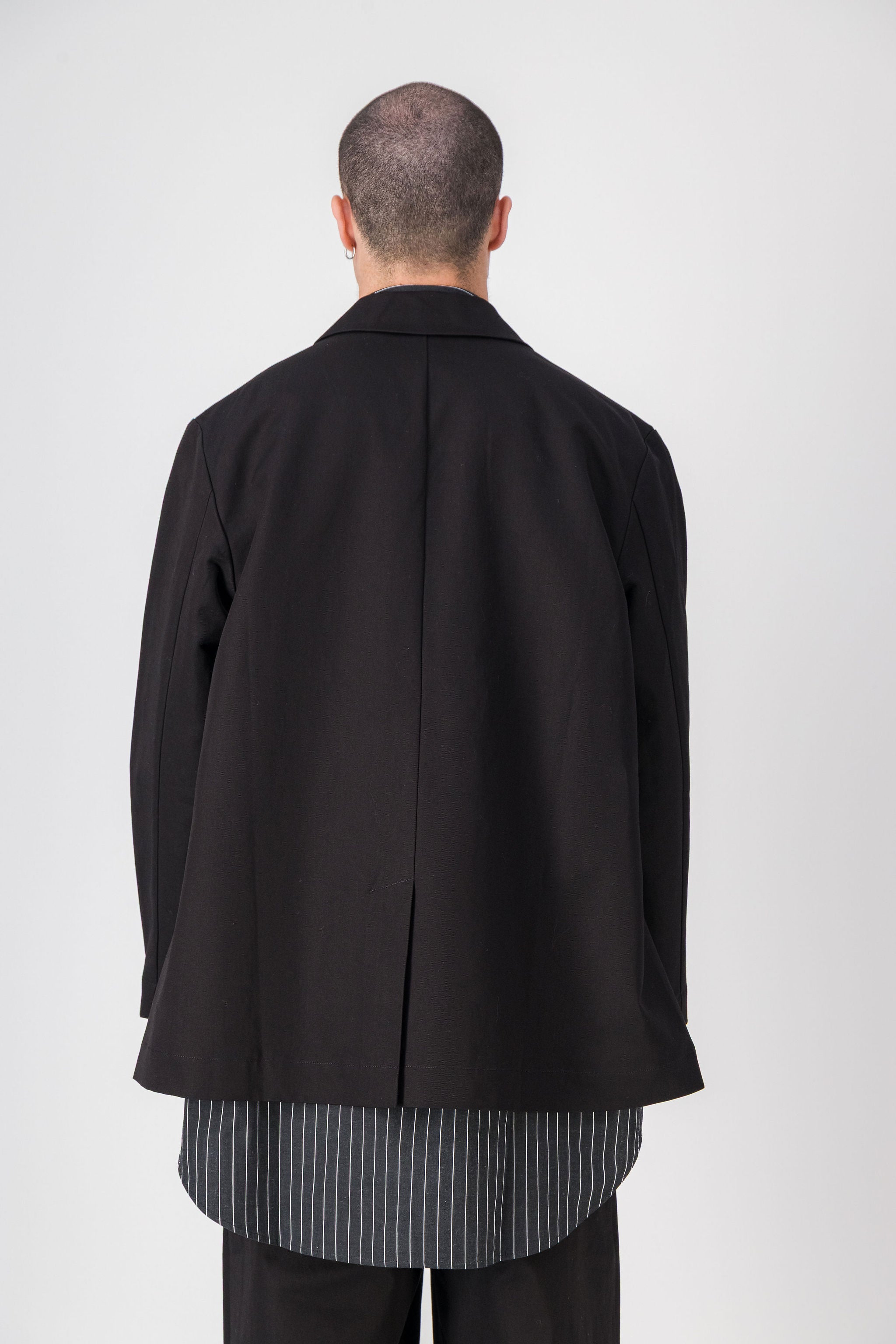 Pocket Balck Cotton Jacket
