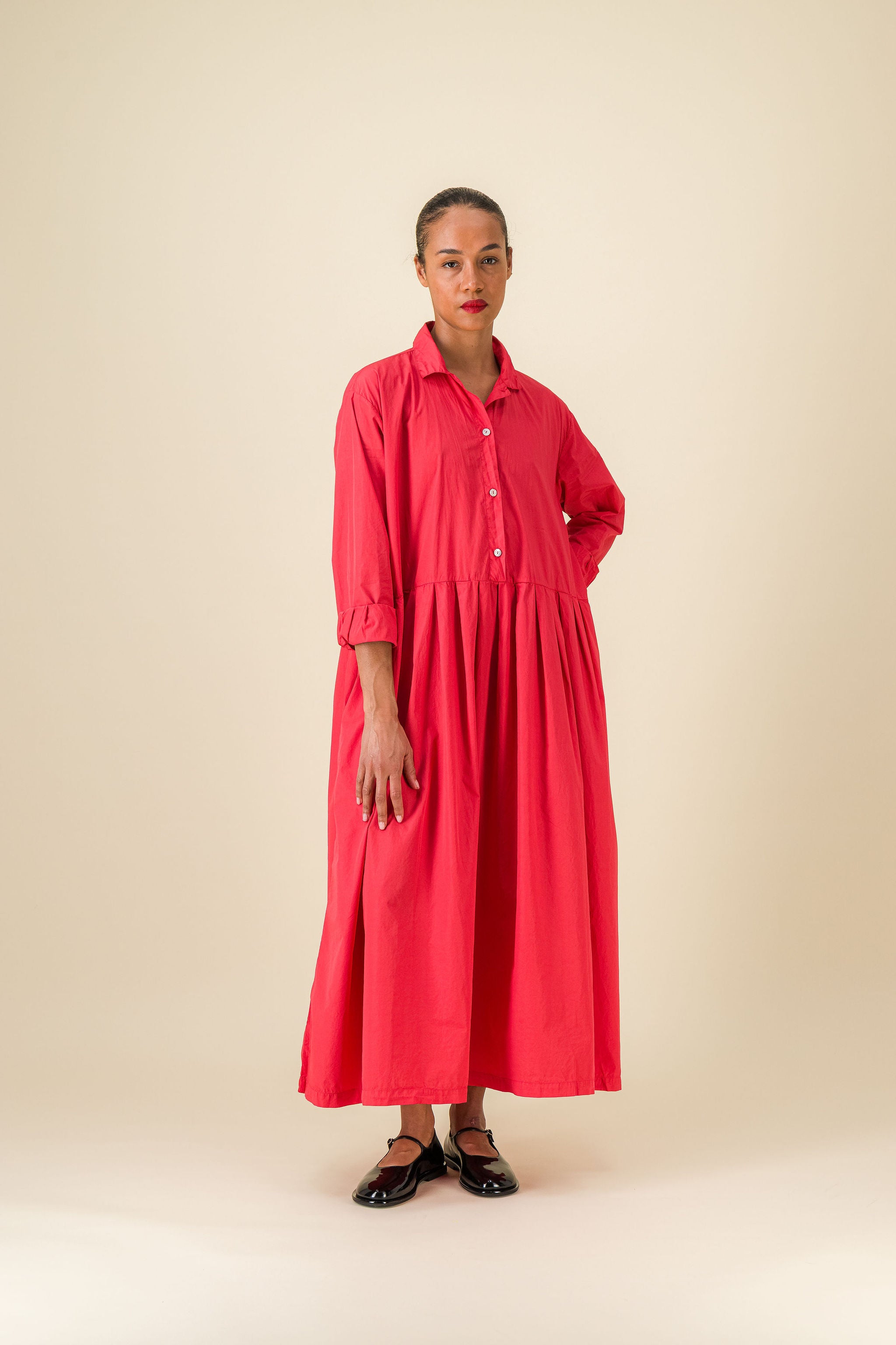 Titi Dress Red Cotton Dress