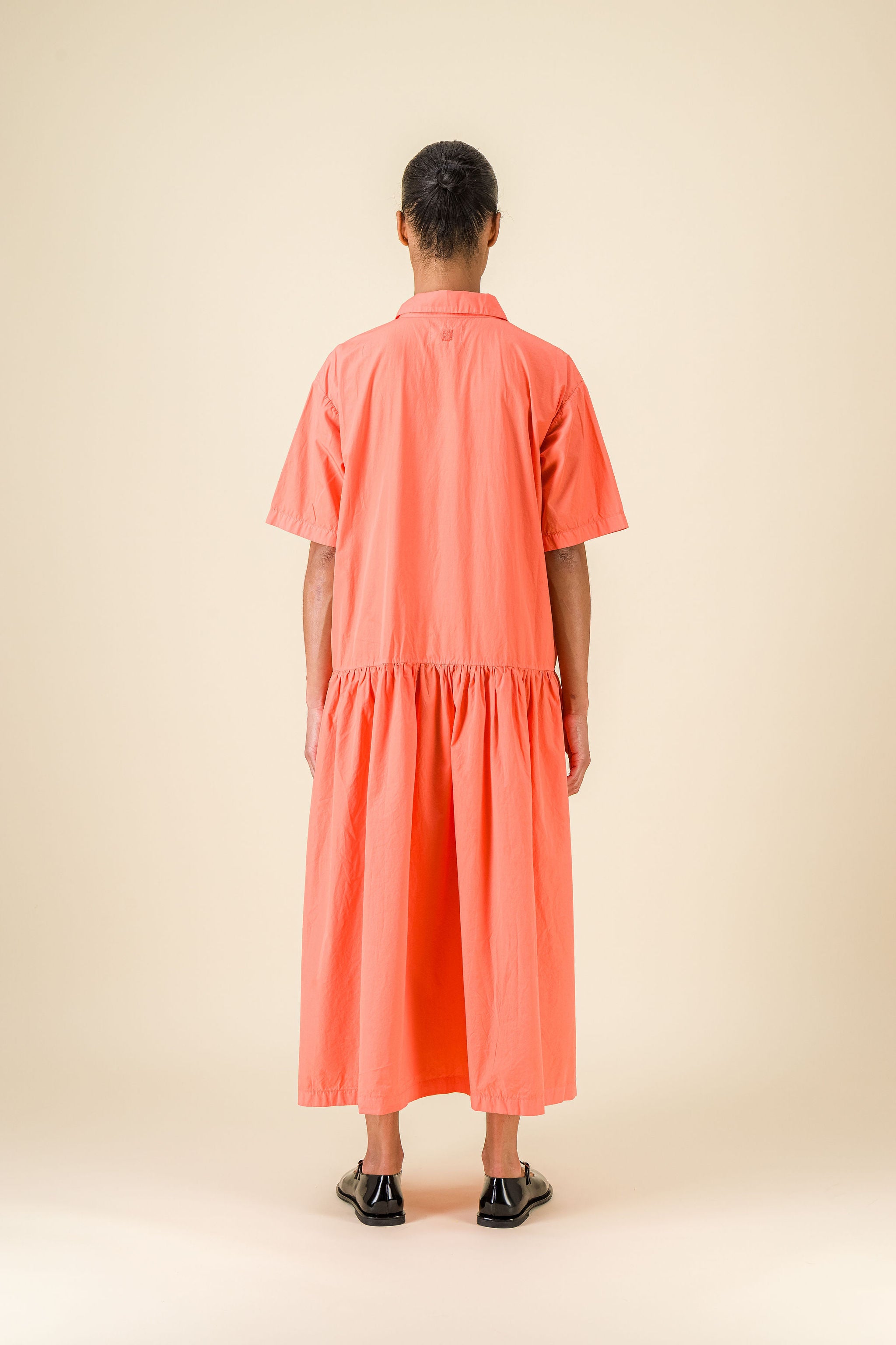 Gea Poplin Coral Dress