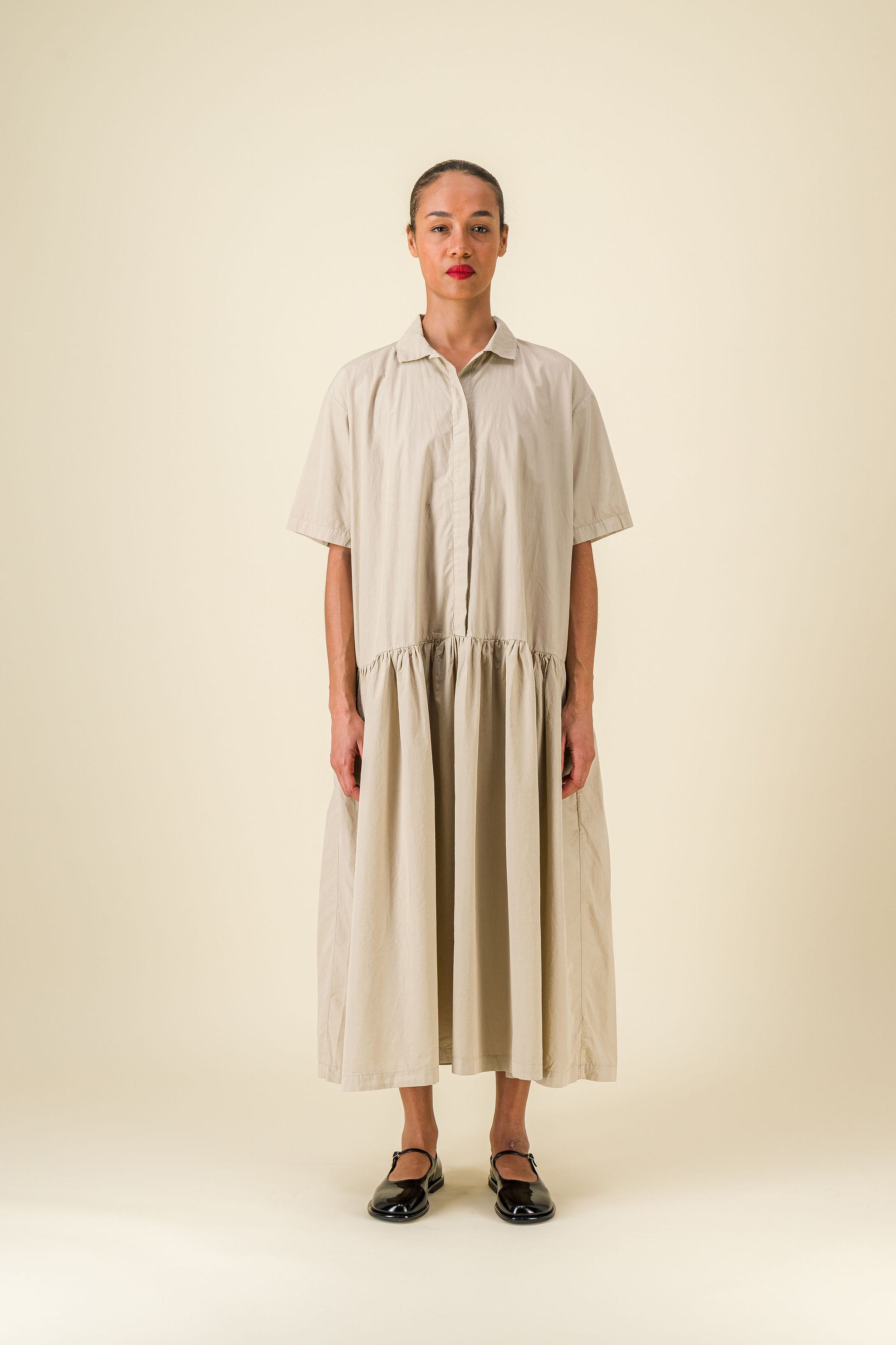 Gea Poplin Dress Sand