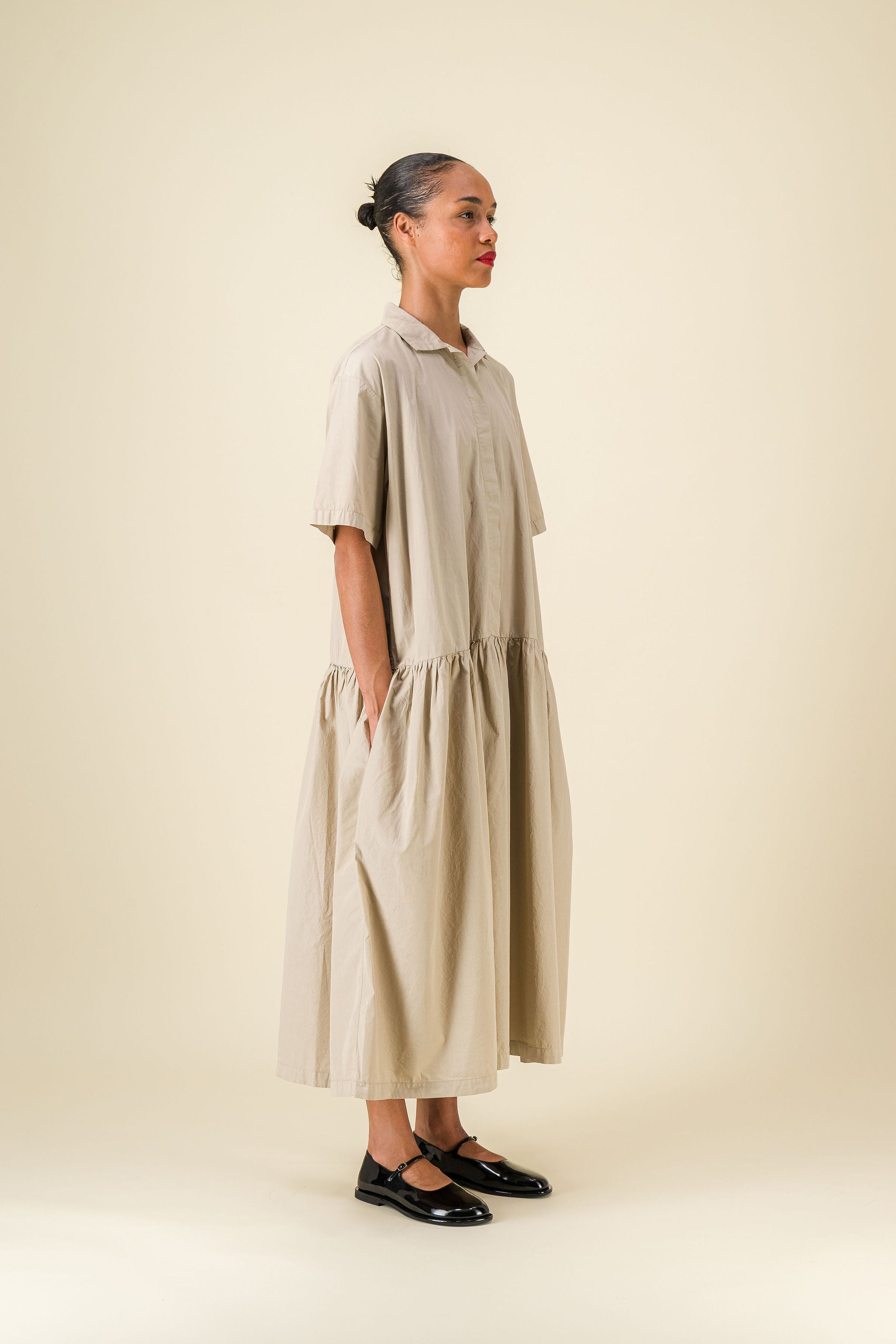 Gea Poplin Dress Sand