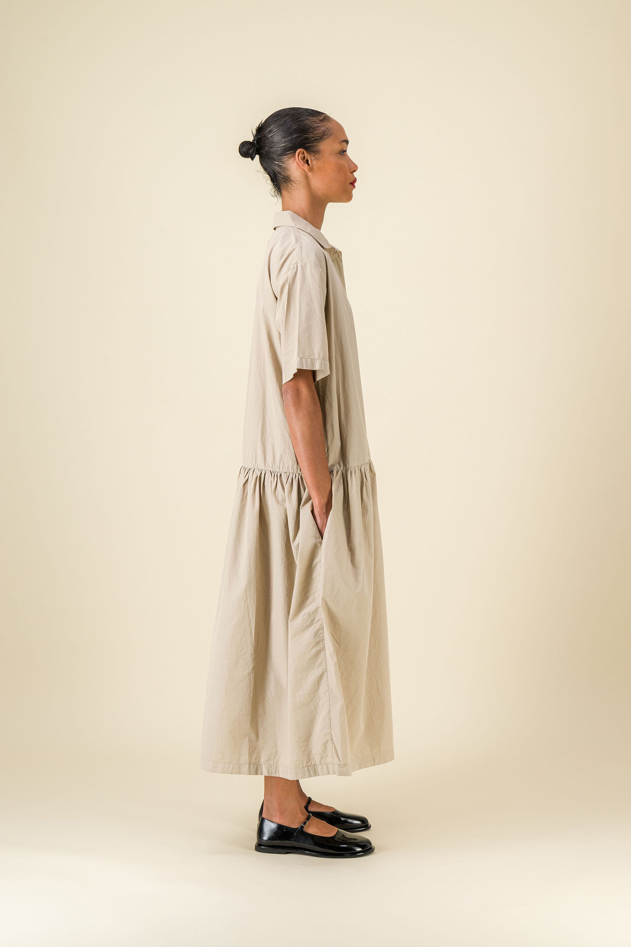 Gea Poplin Dress Sand