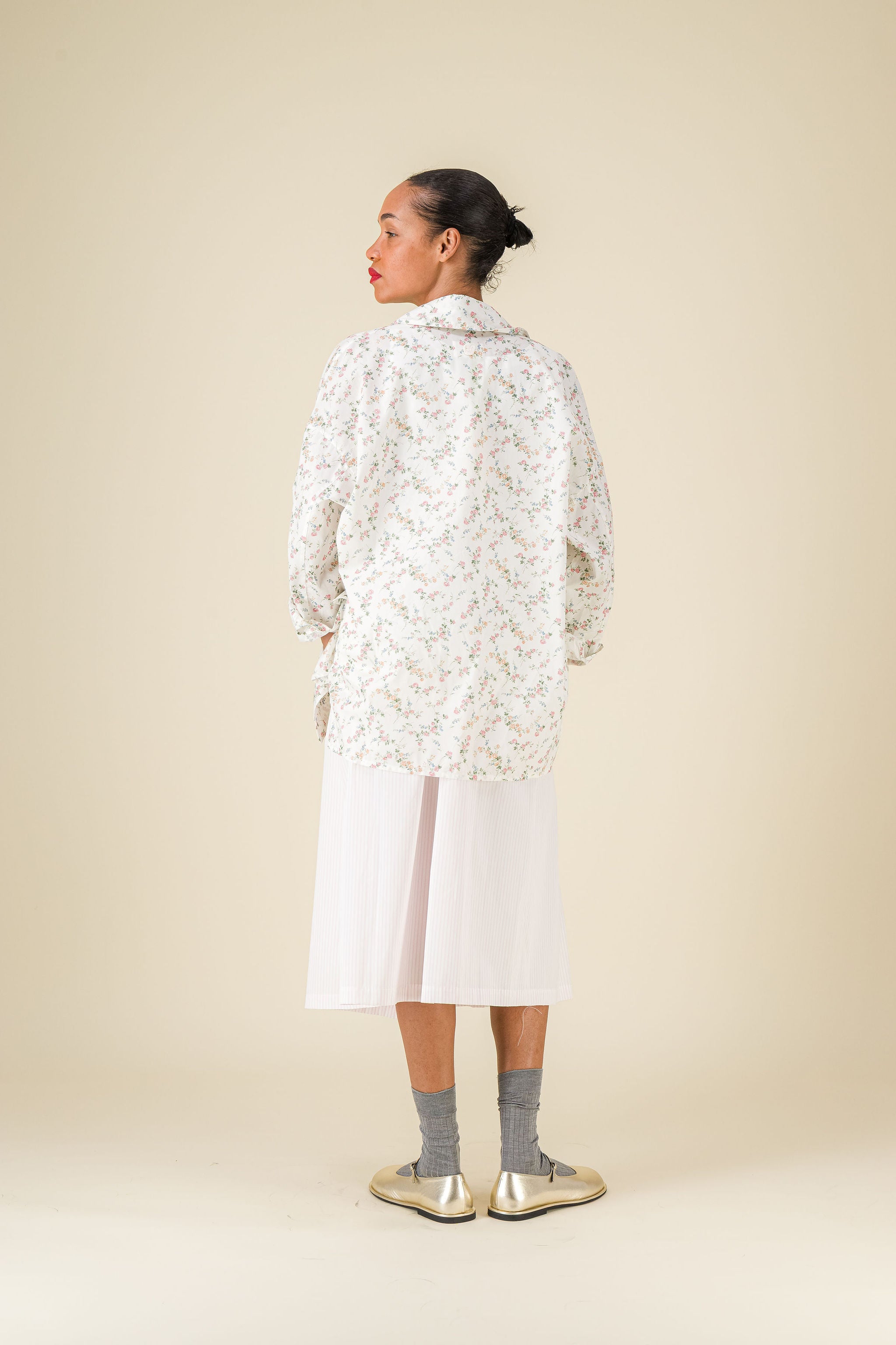 Caracoto Striped Popeline Caramella