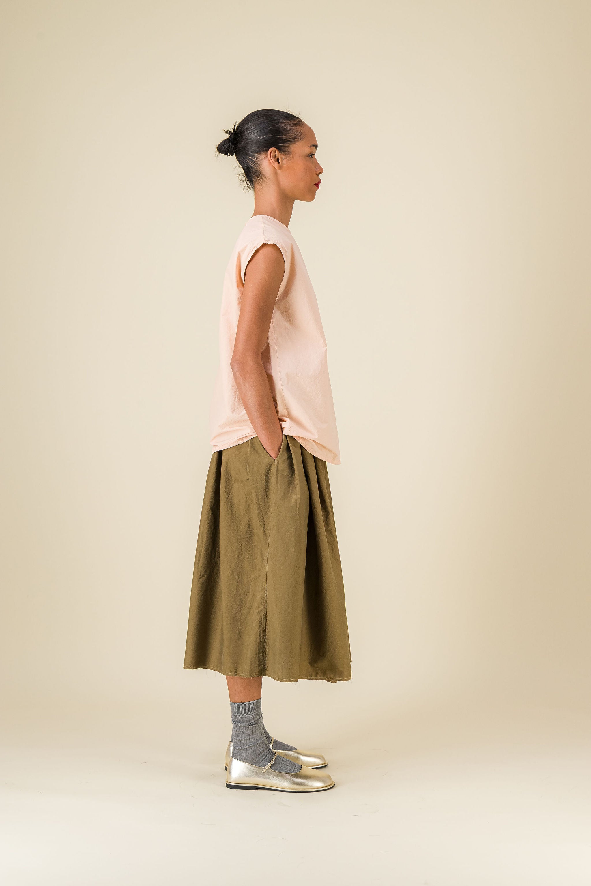 Gelsa Cotton Silk Bronze Skirt