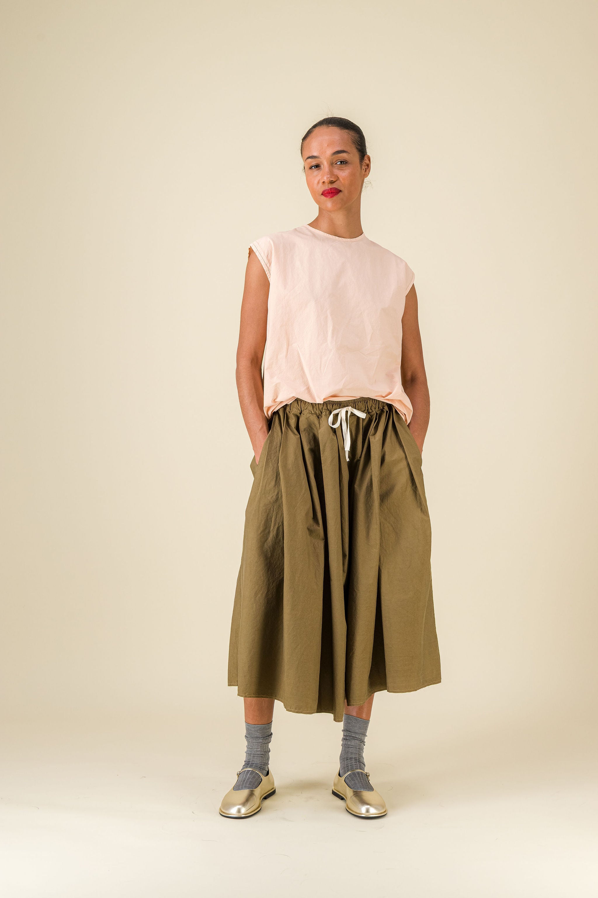 Gelsa Cotton Silk Bronze Skirt