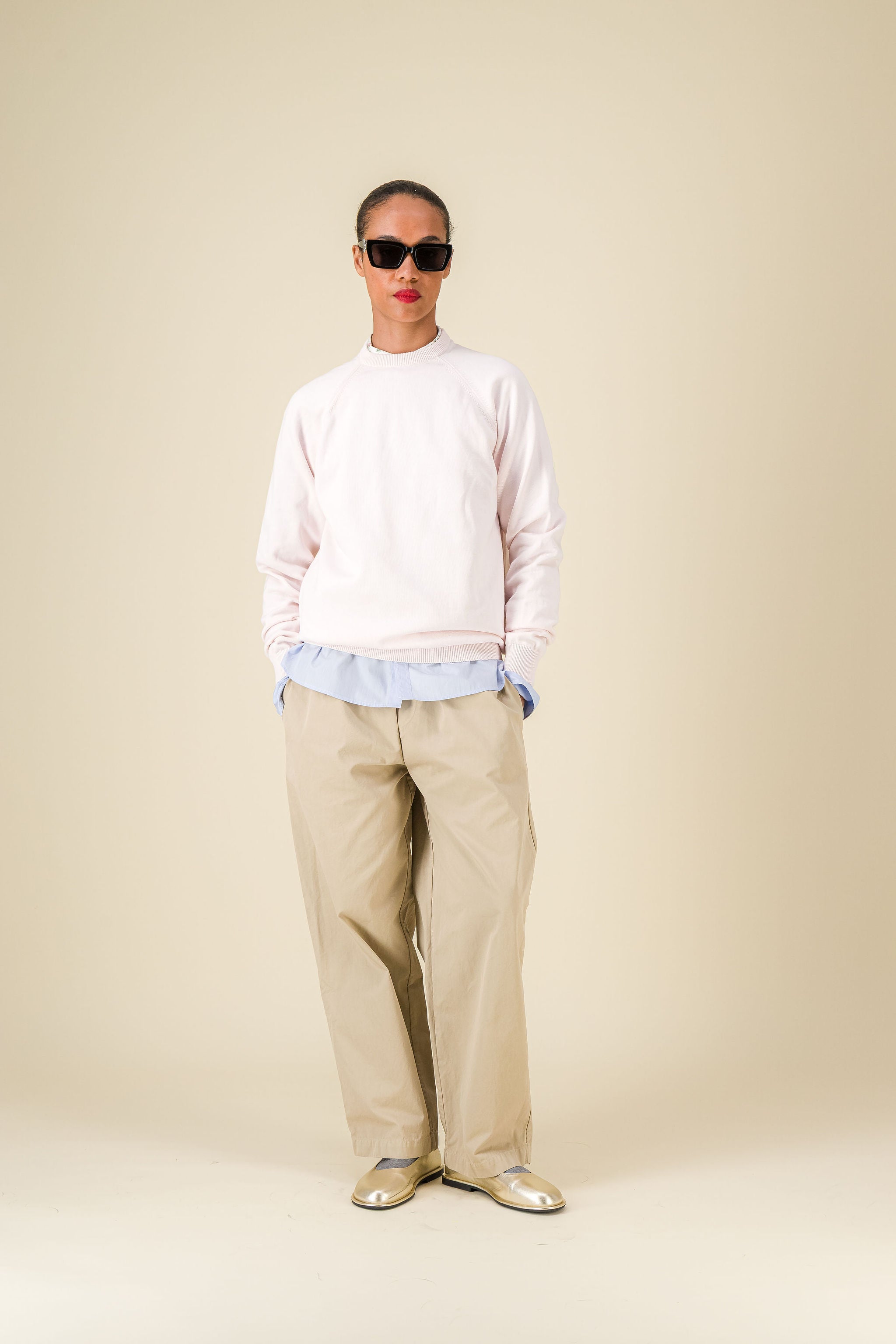 Quarto Cotton gabardine Beige Pants