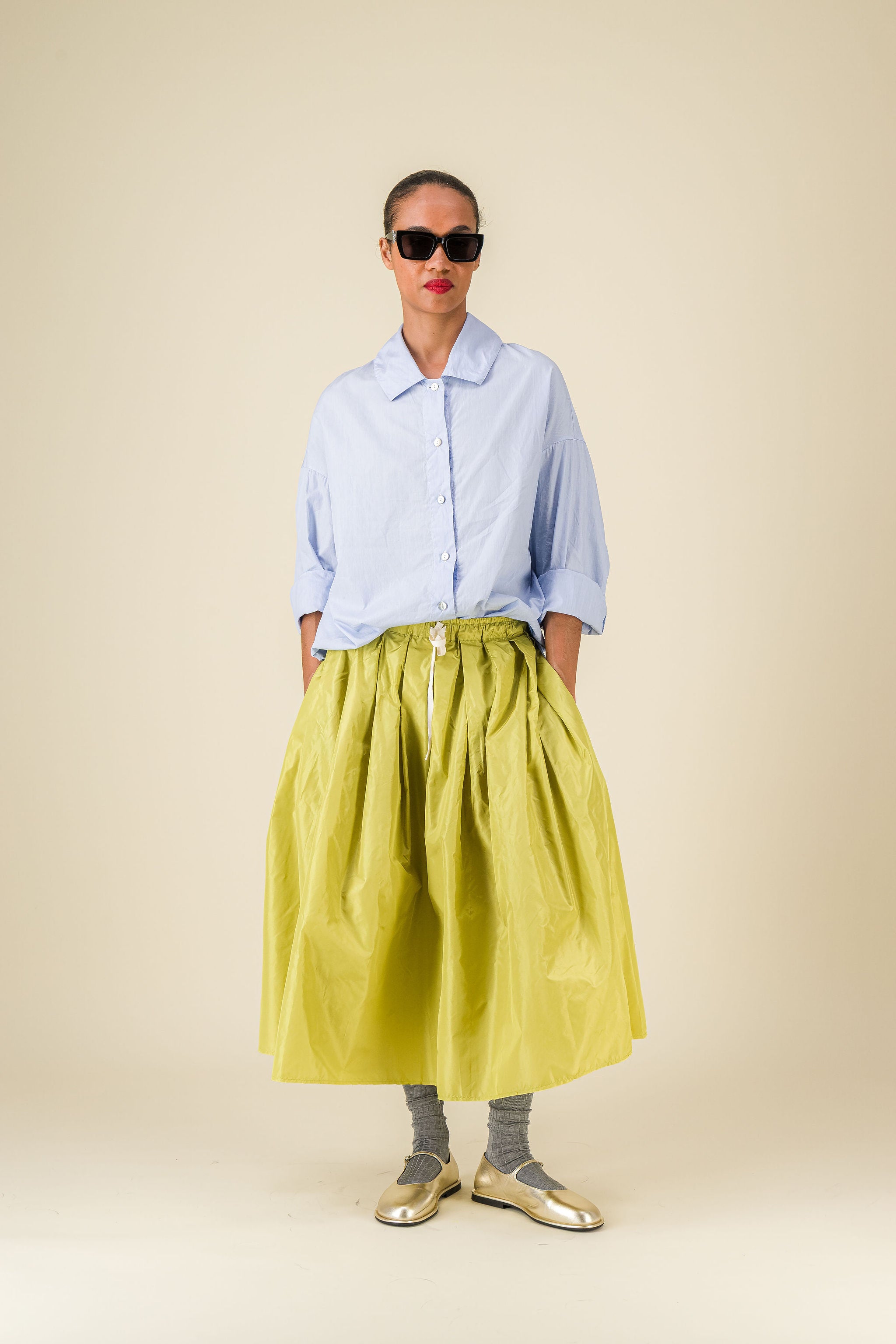 Gelsa Skirt Taffeta Pistacchio