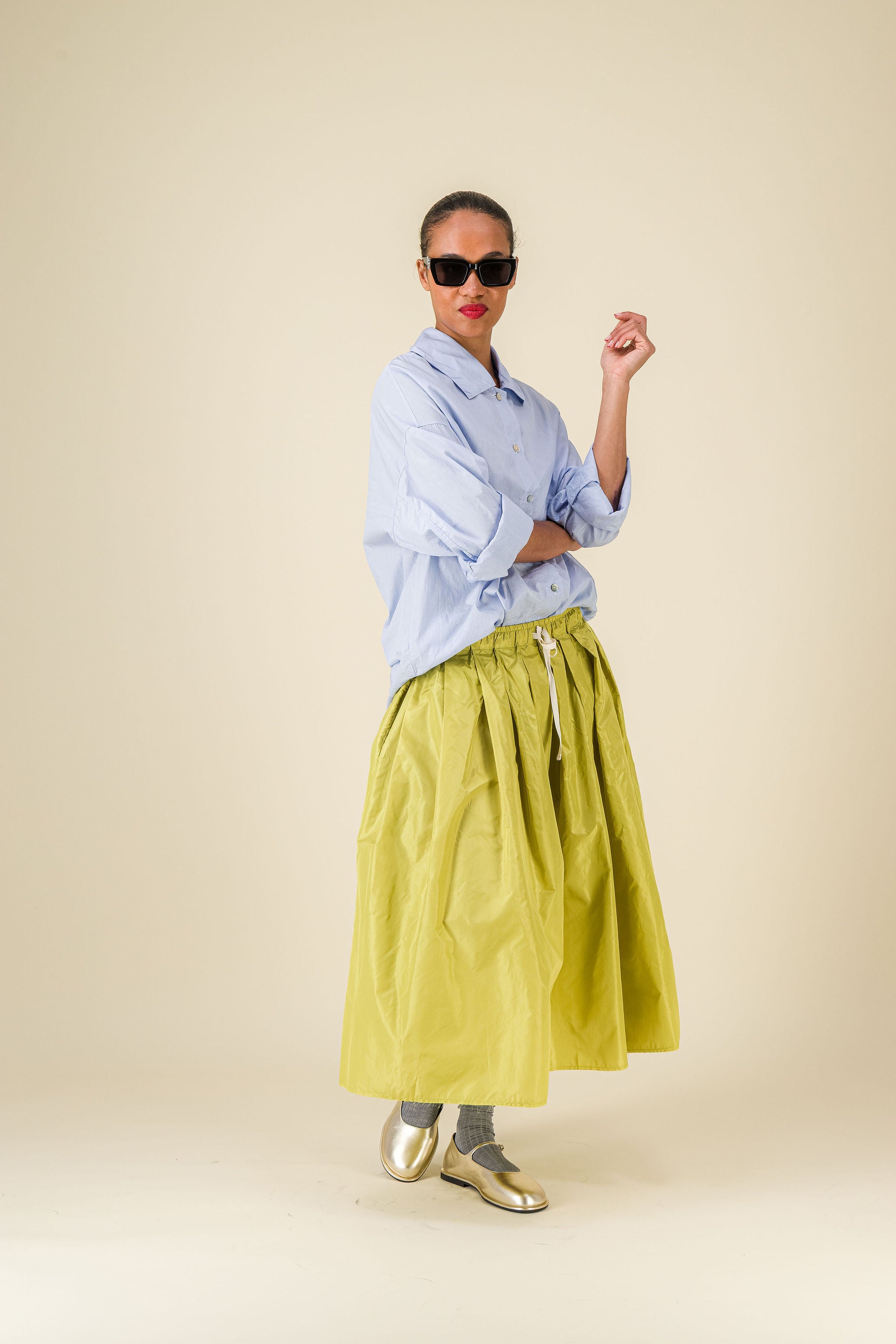 Gelsa Skirt Taffeta Pistacchio