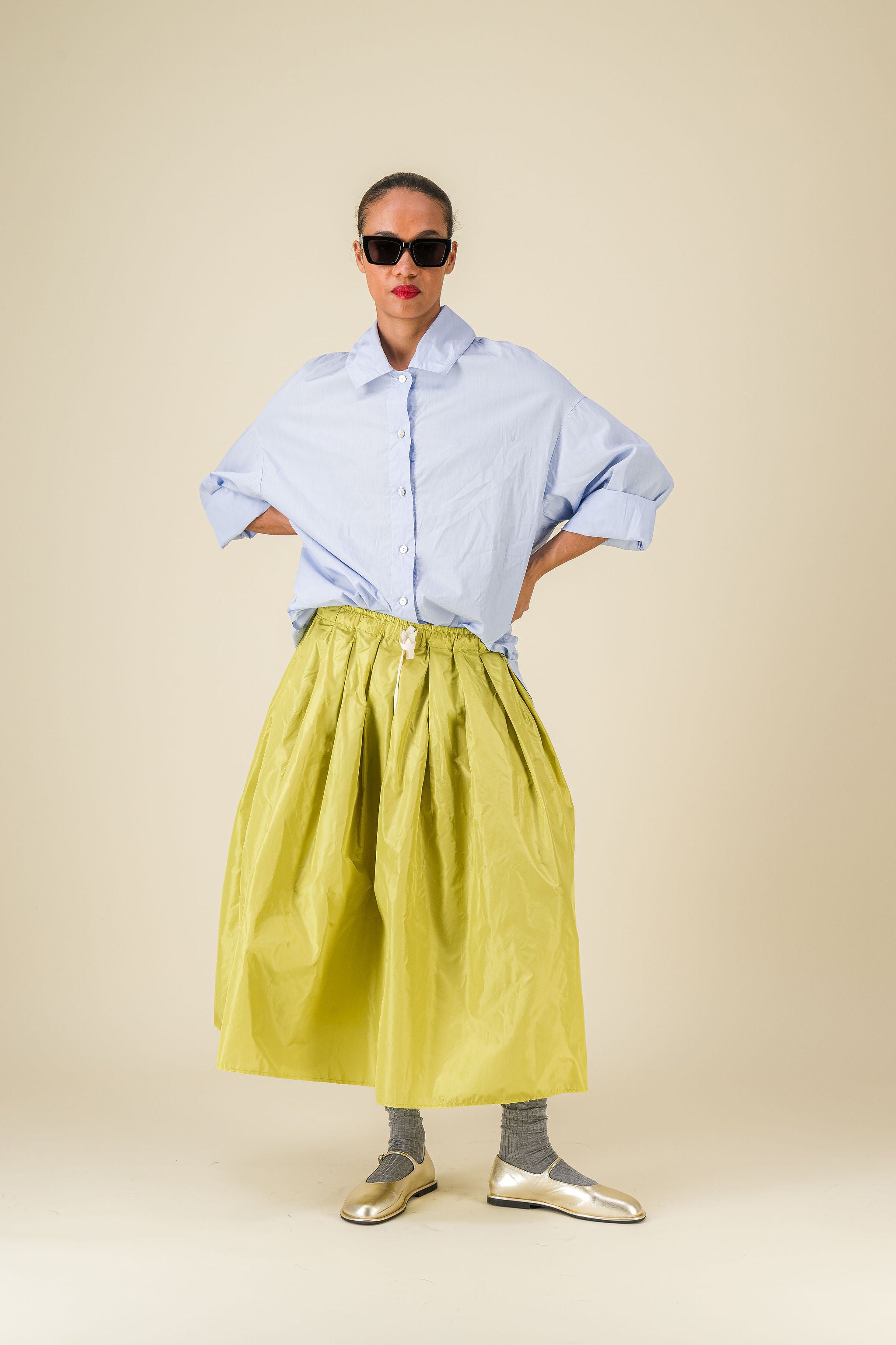 Gelsa Skirt Taffeta Pistacchio
