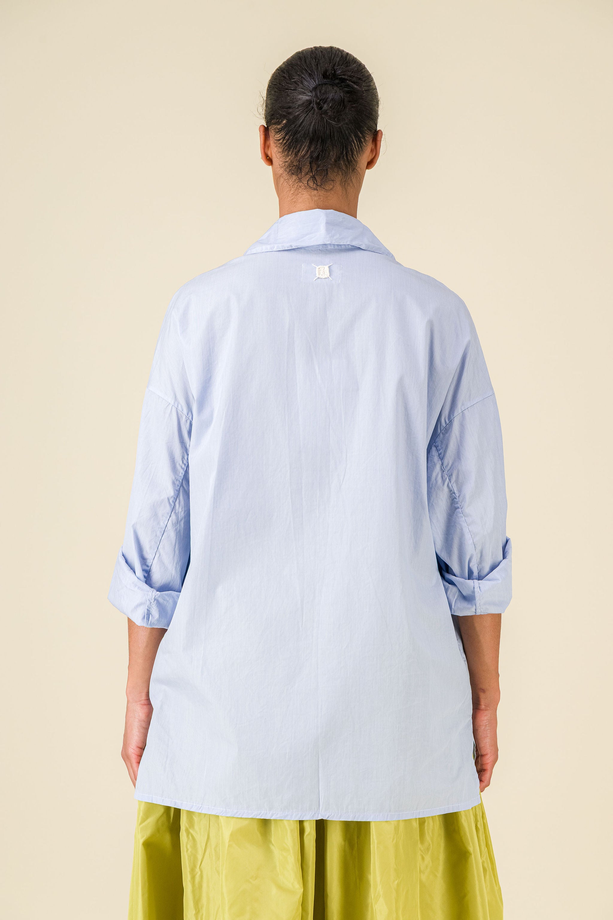 Claudia Light Blue Striped Cotton Shirt