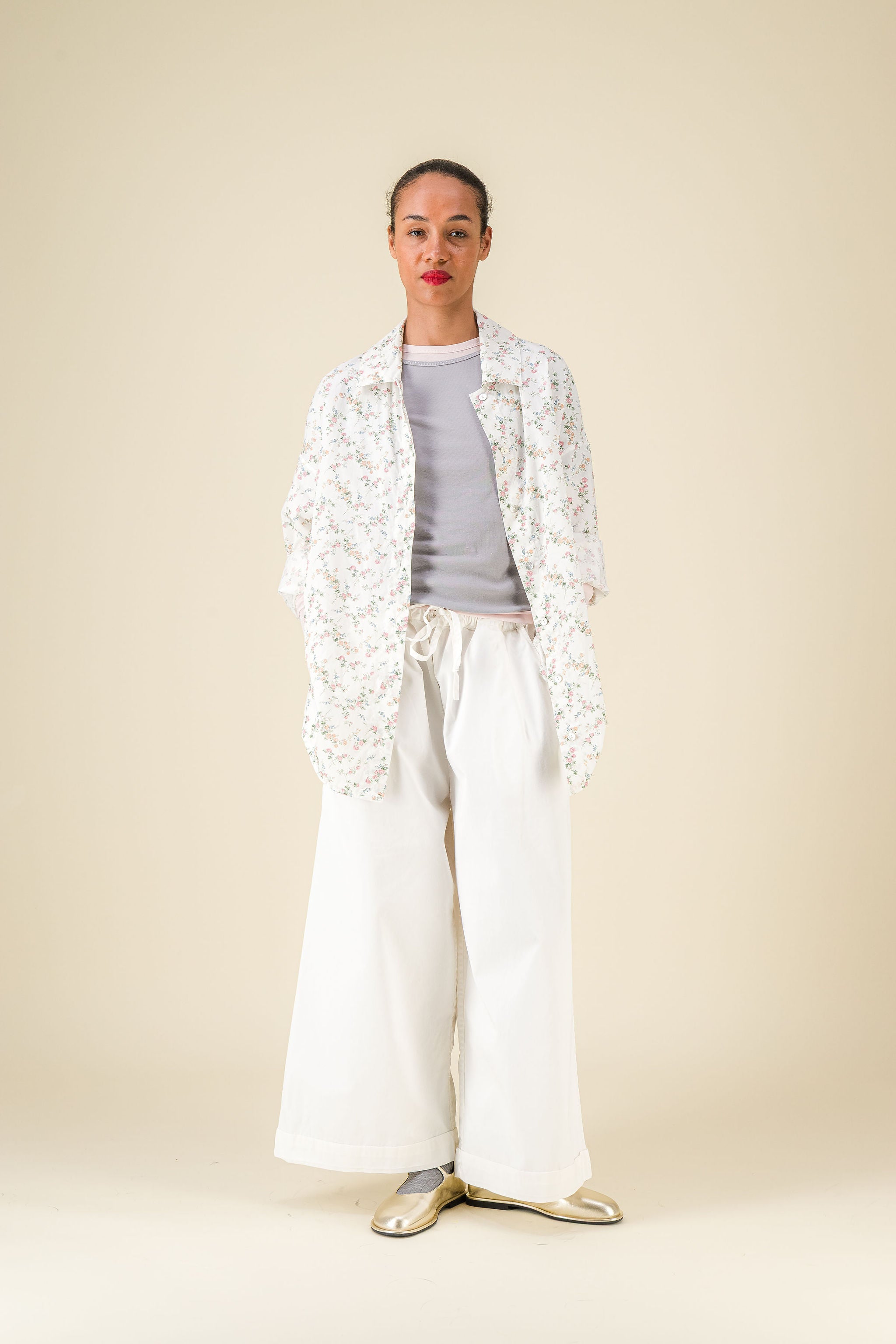 Cama Palazzo Pants White