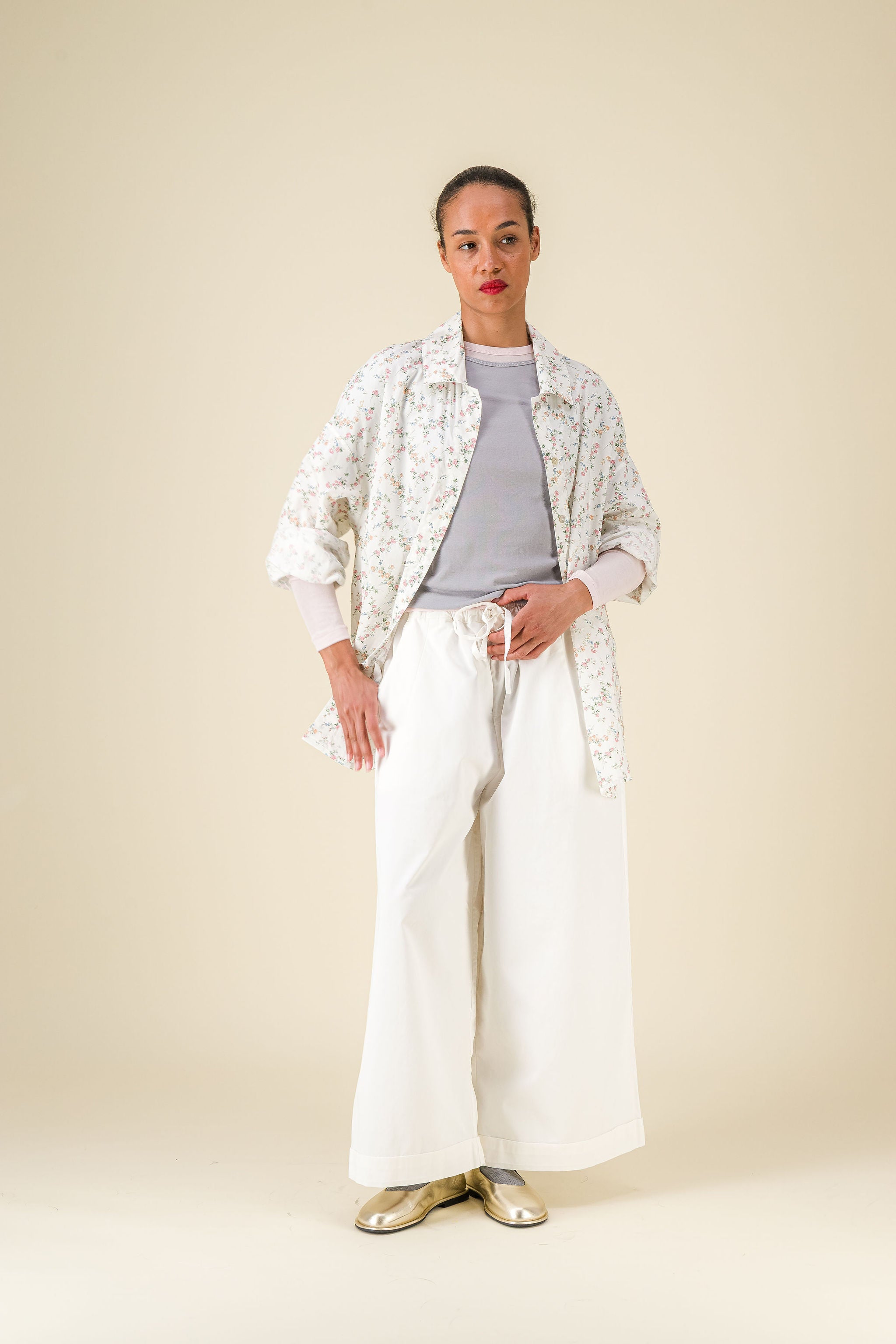 Cama Palazzo Pants White