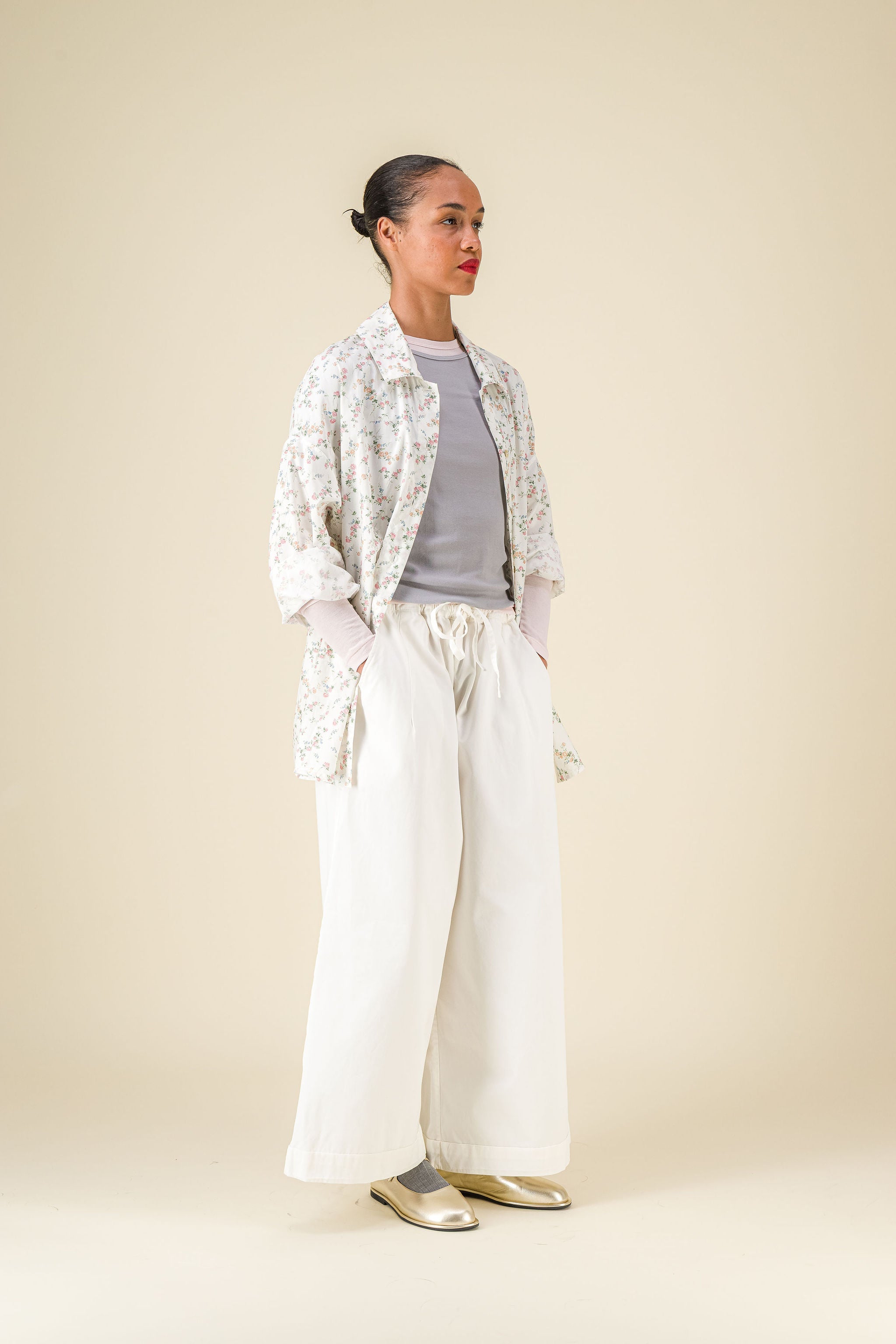 Cama Palazzo Pants White