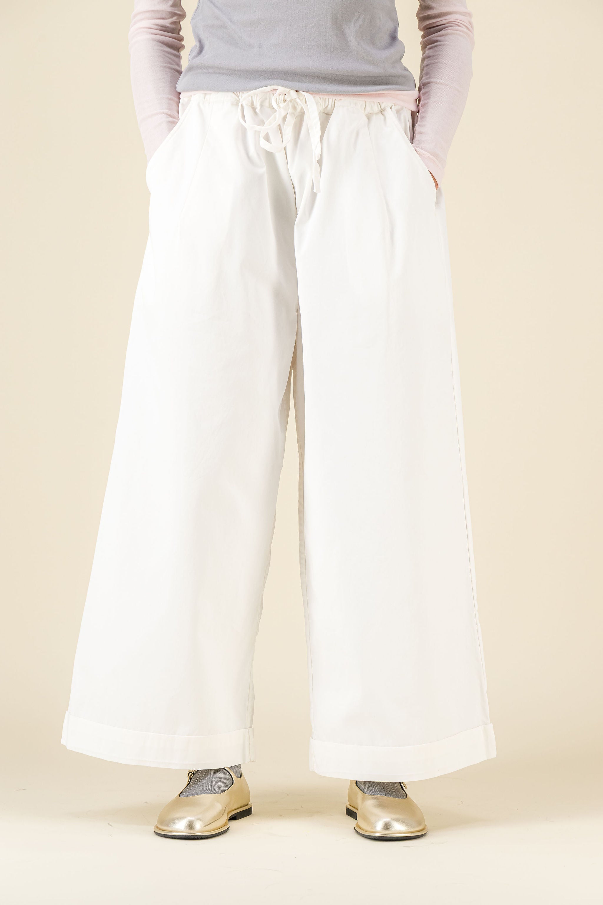 Cama Palazzo Pants White