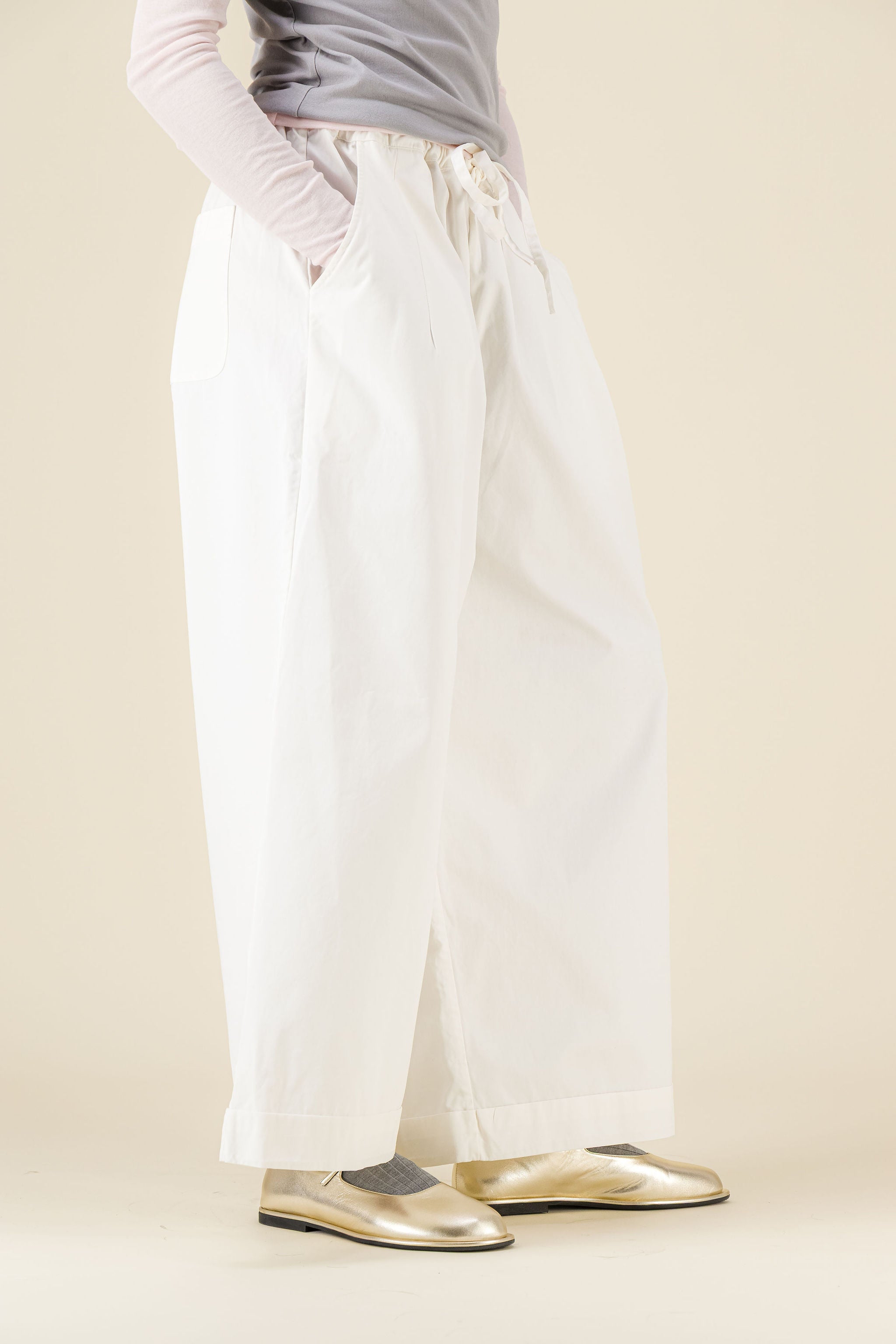 Cama Palazzo Pants White
