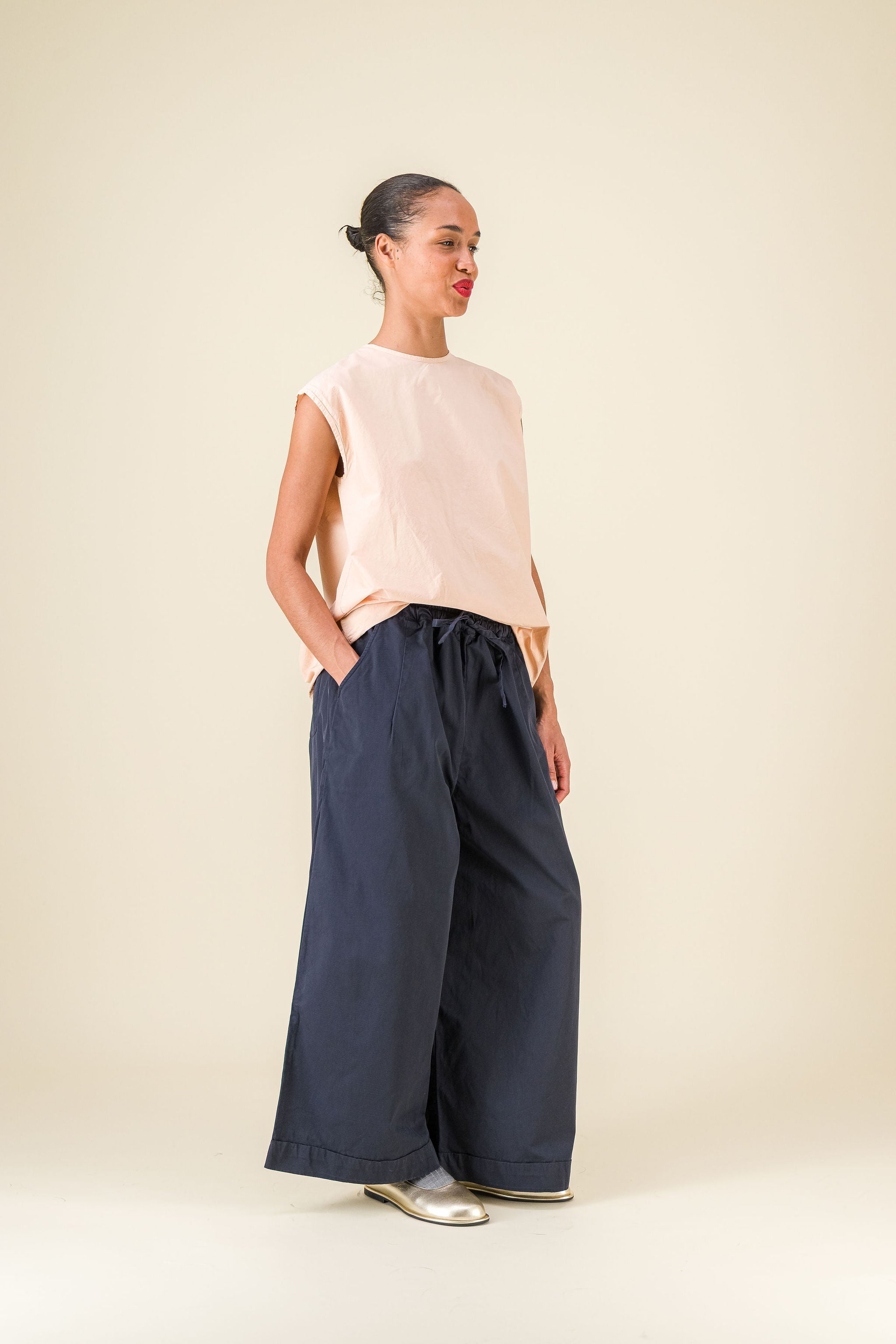 Cama Palazzo Pants Navy