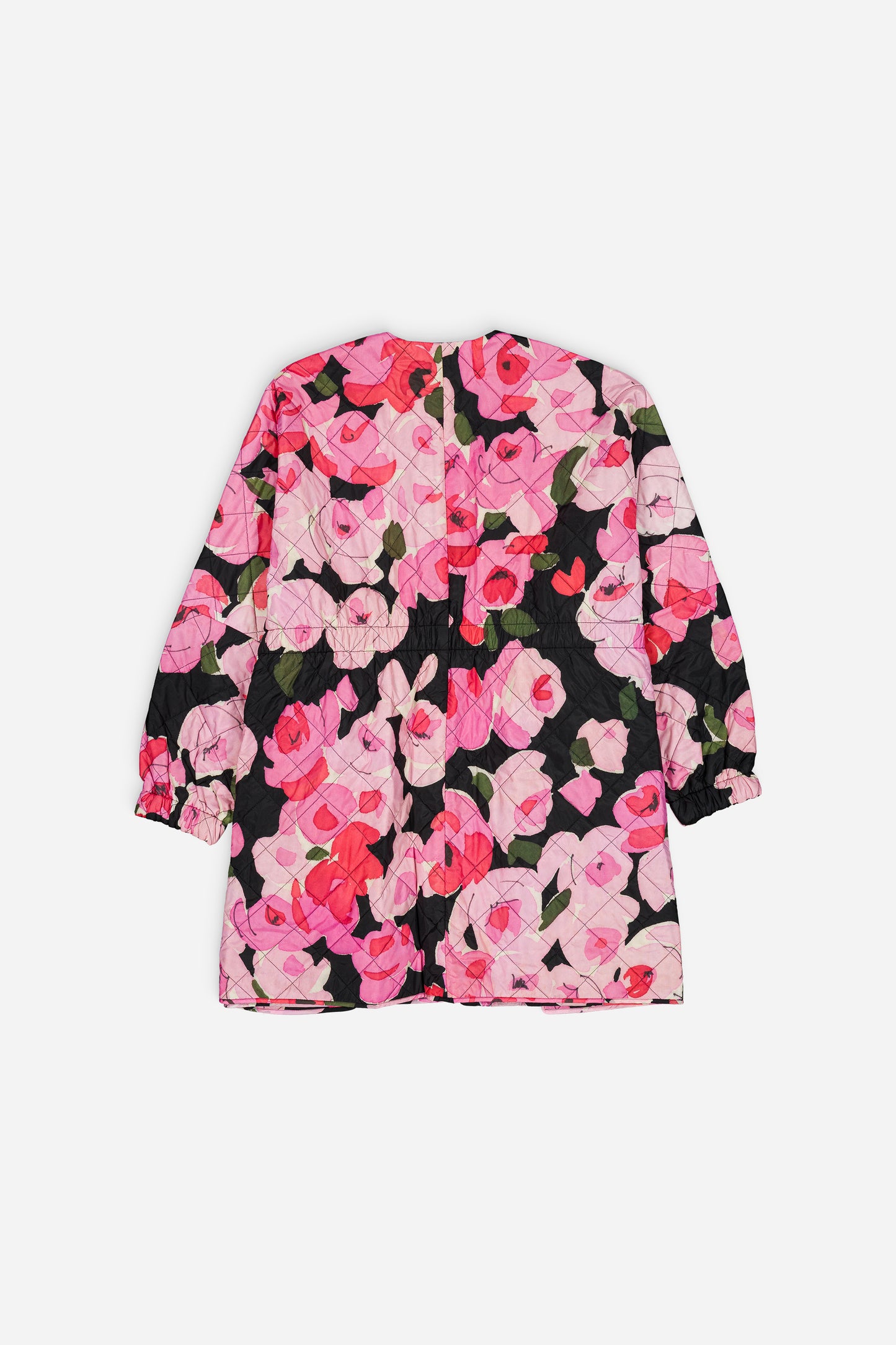 Sungjin Cape Reversible Pink Roses Print