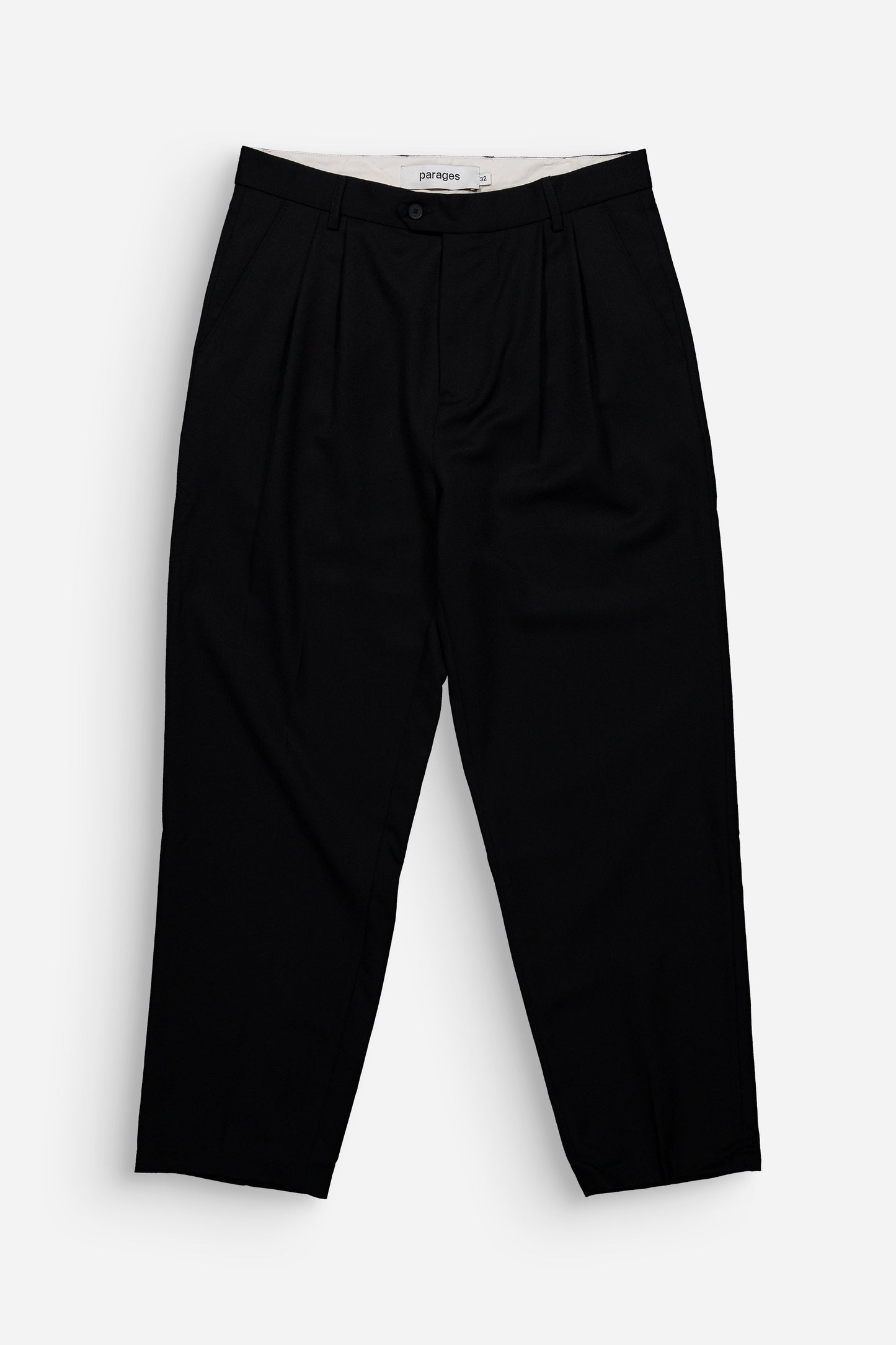 Formal Pleats Pants Black