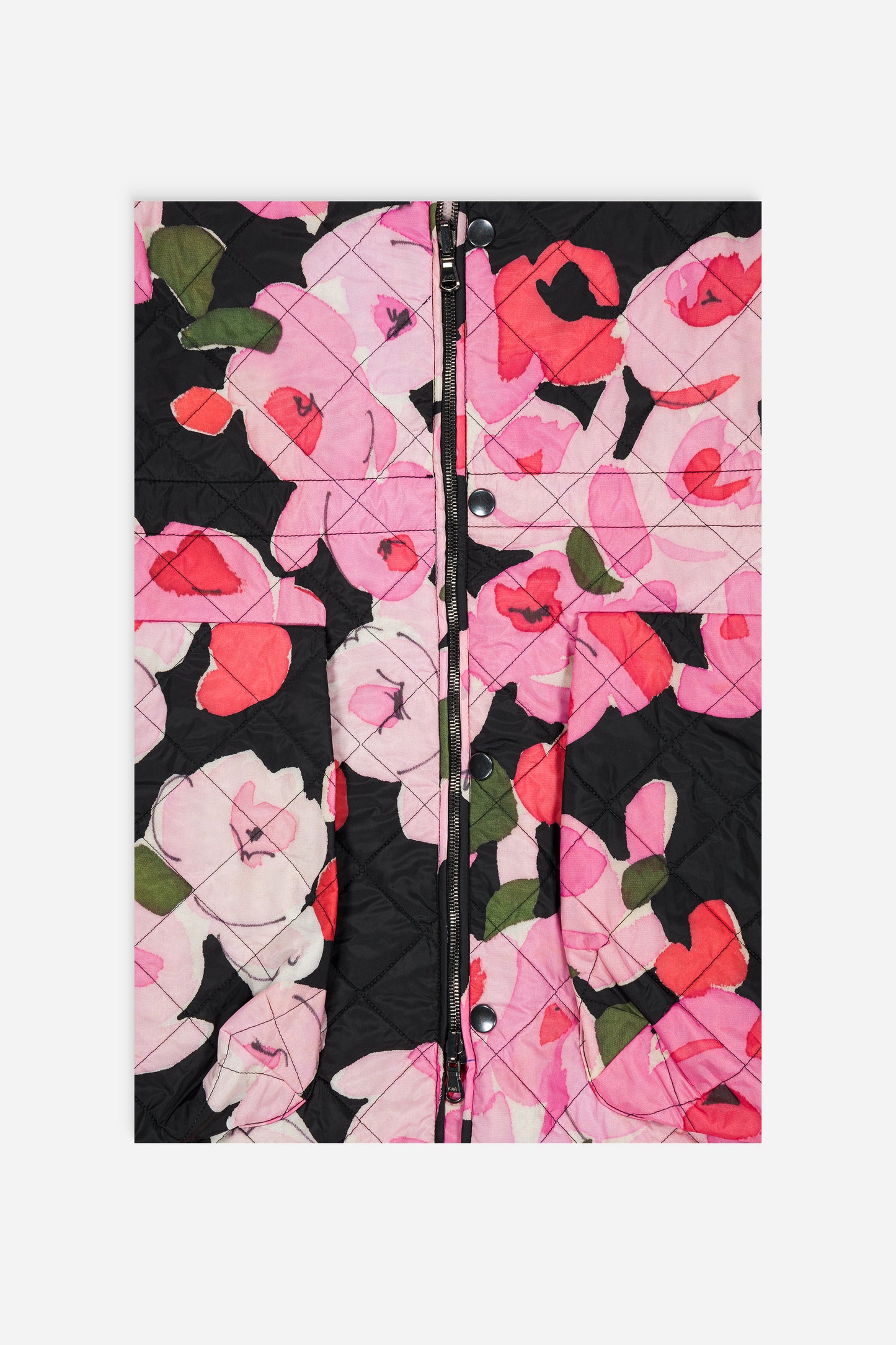 Sungjin Cape Reversible Pink Roses Print