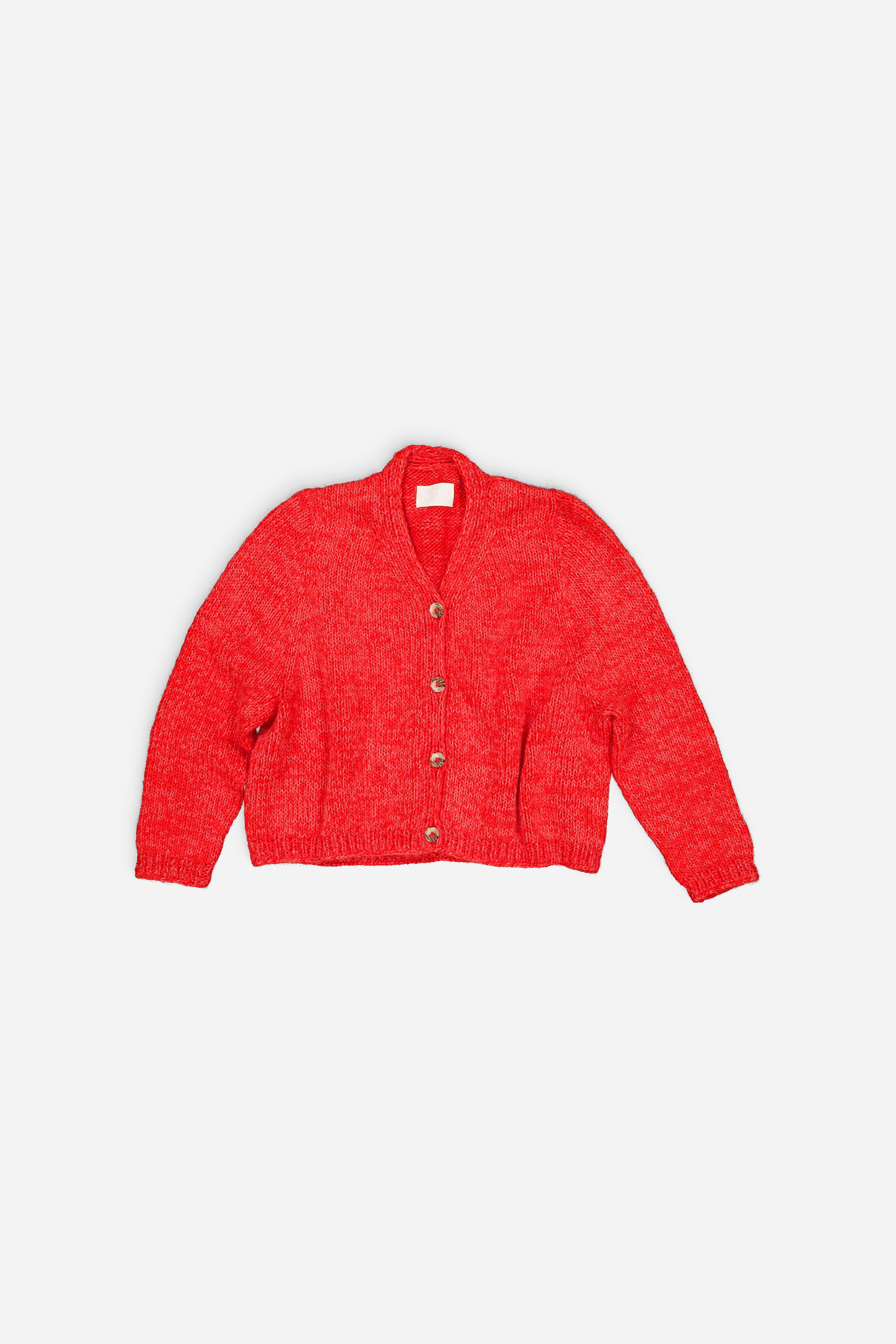 Nino hand-Knitted Cardigan Coral