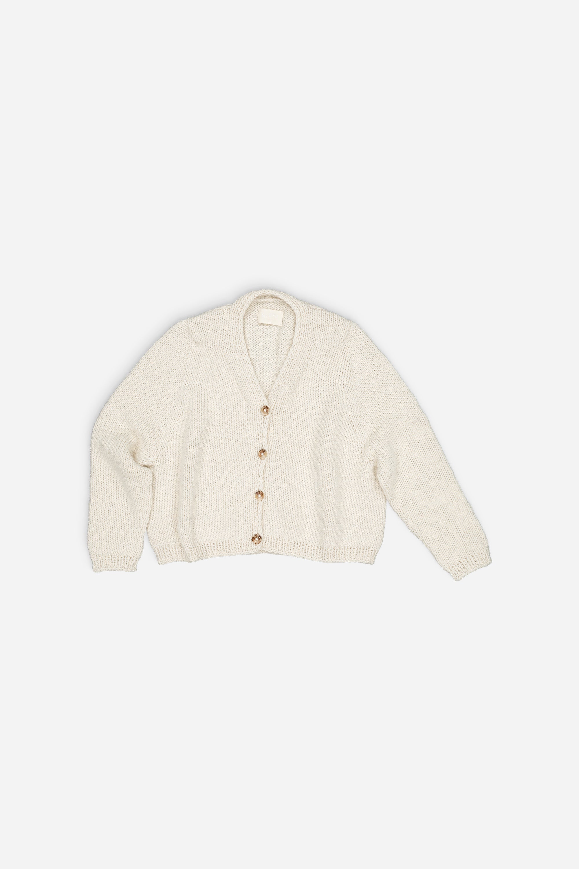 Nino Hand-Knitted Cardigan Off-White