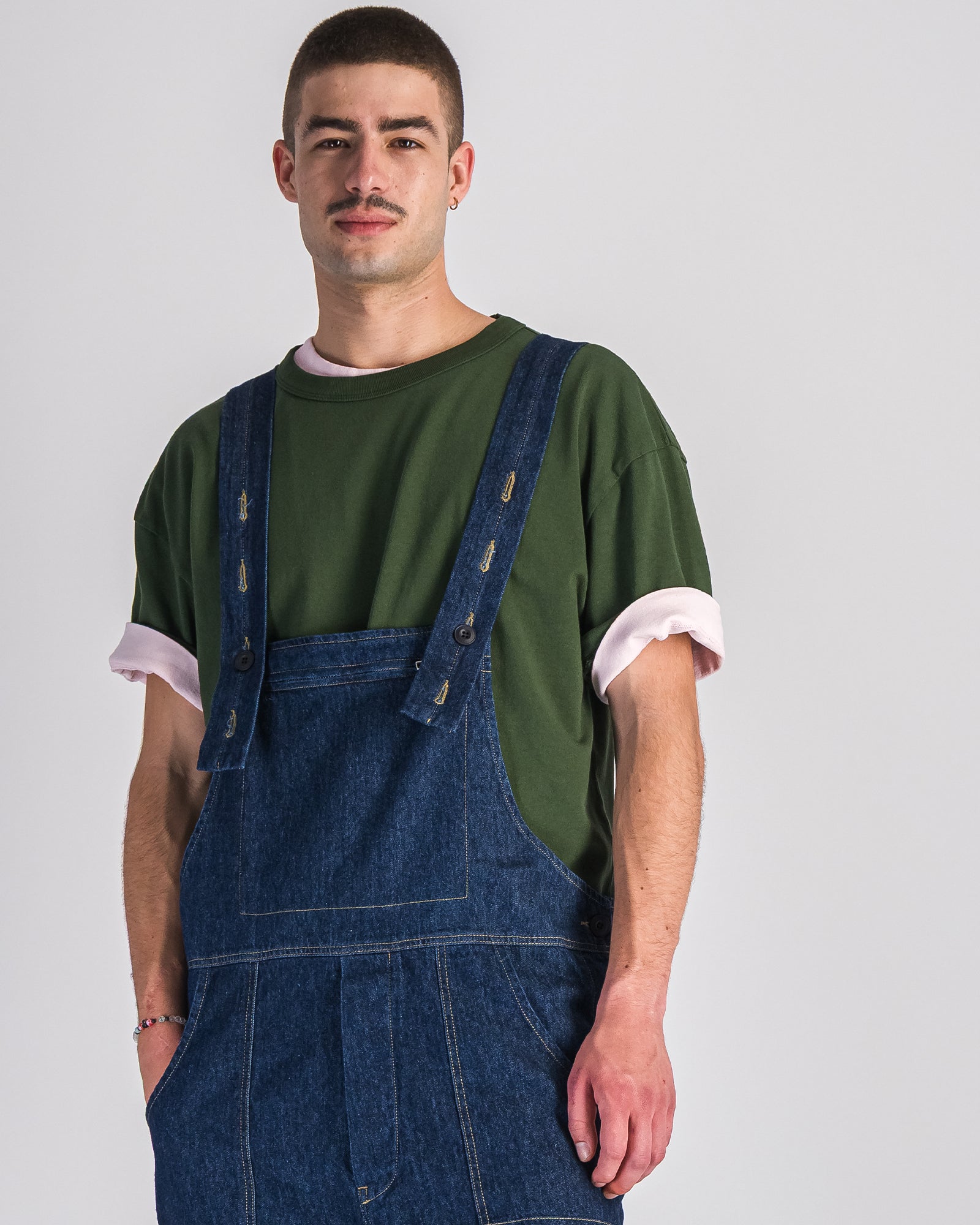 Stanley Dungarees Stone Wash Denim