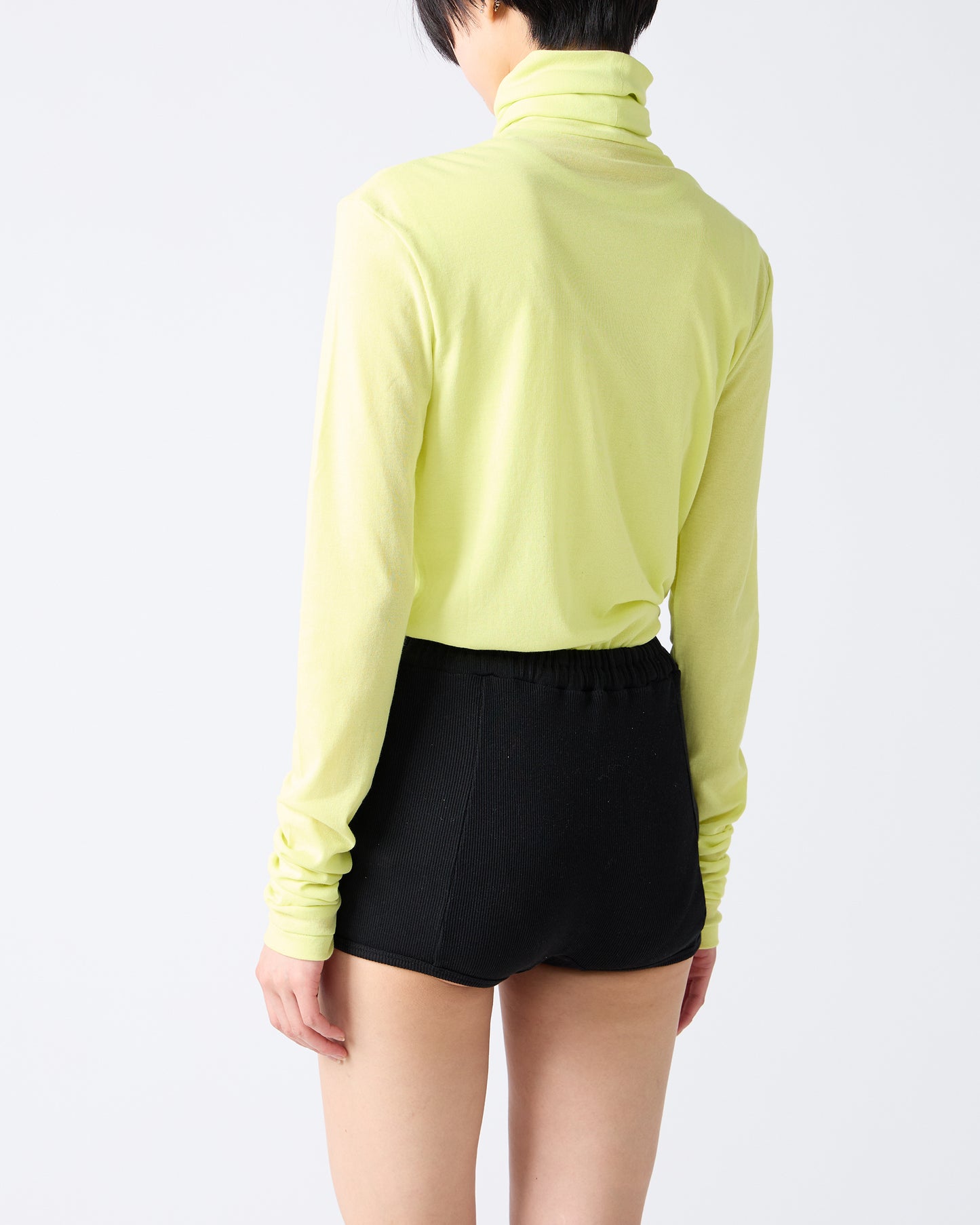 Babaco Twisted Cotton Turtleneck Lemon