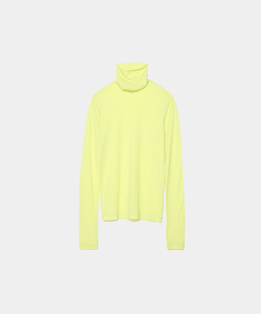 Babaco Twisted Cotton Turtleneck Lemon