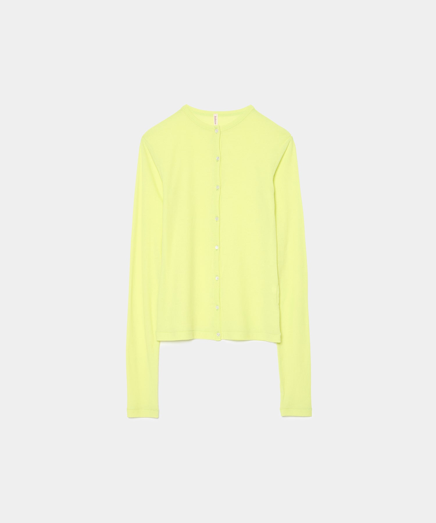 Babaco Twisted Cotton Cardigan Lemon