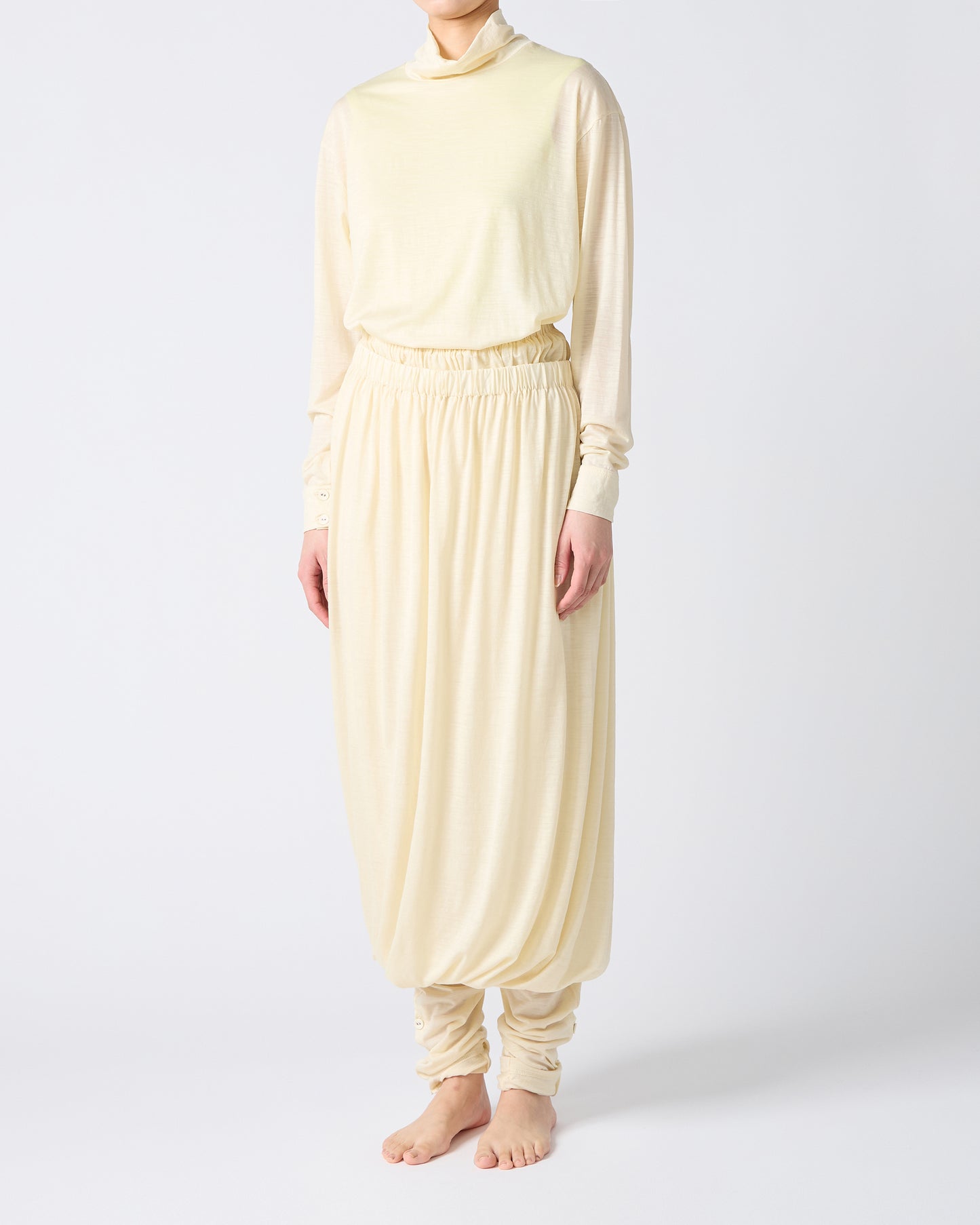 Babaco Wool Jersey Skirt Navy