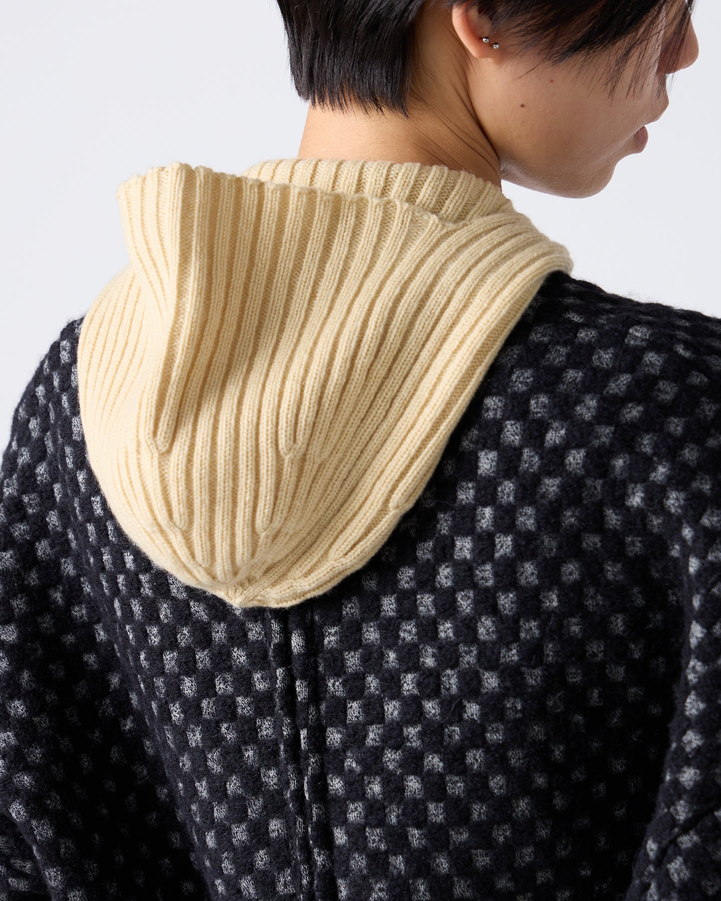 Babaco Cashmere Ribbed Knit Cap Anthracite