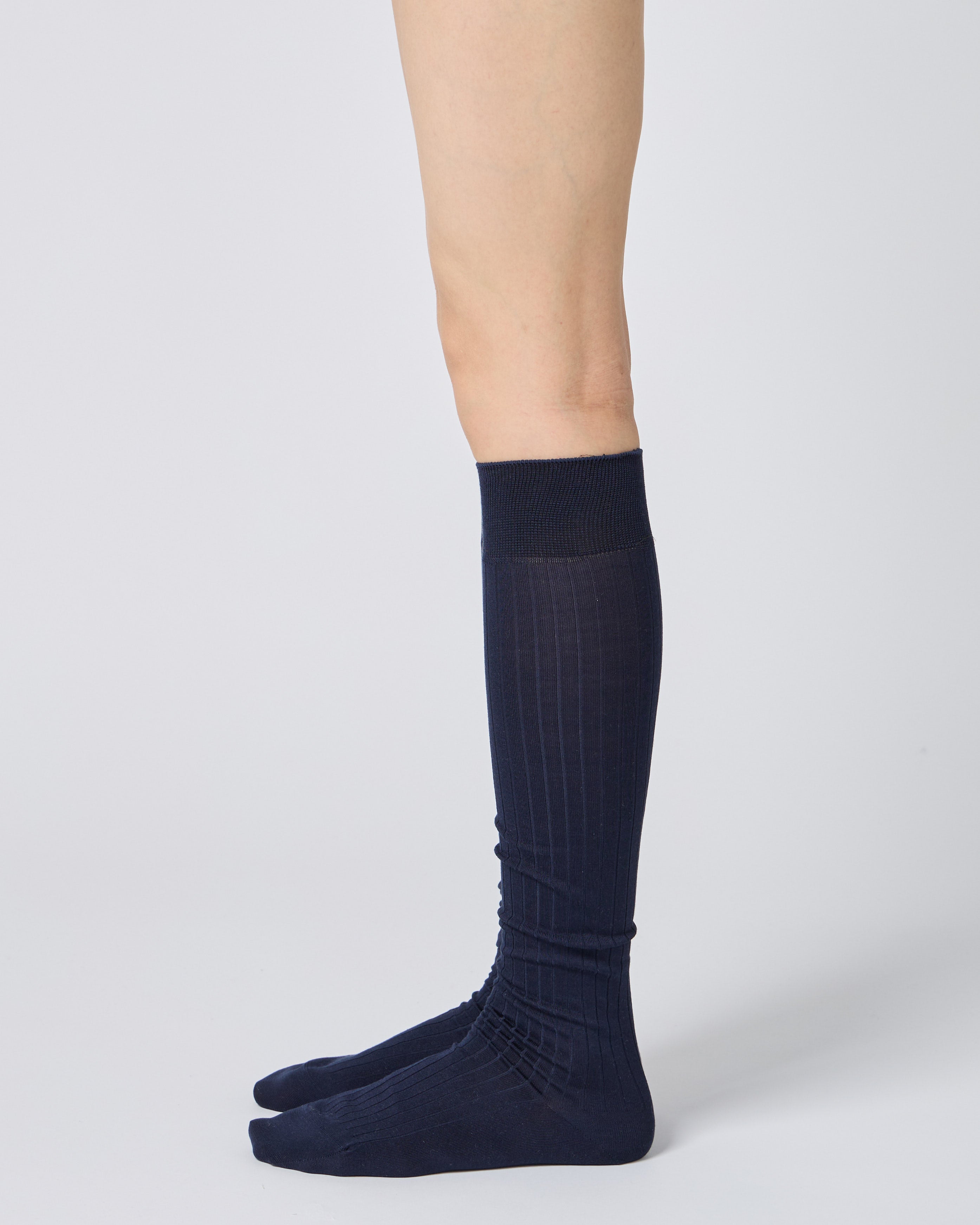 Babaco Silk Wide Ribbed Knee High Socks