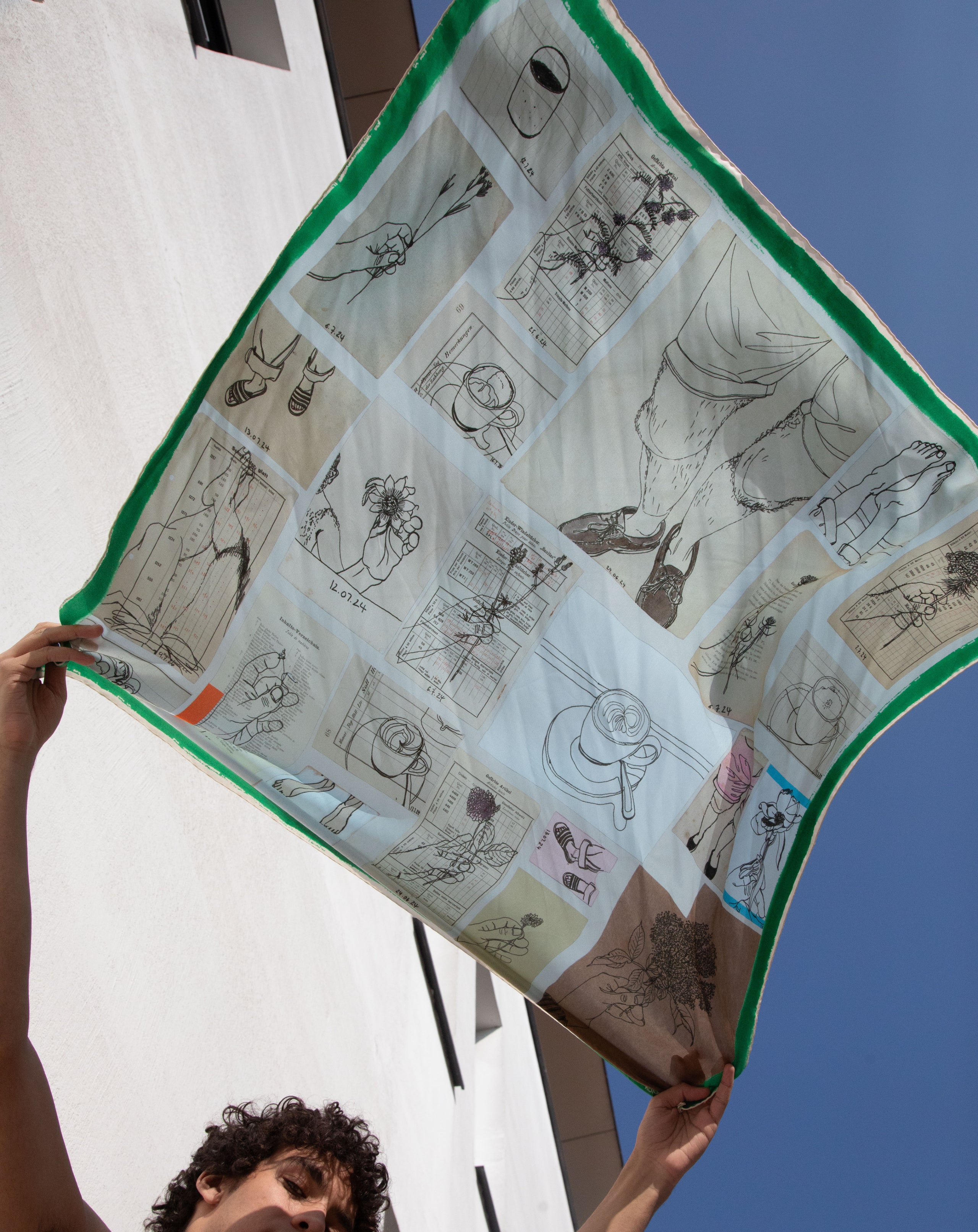 Konrad Marcello Silk Foulard Diary