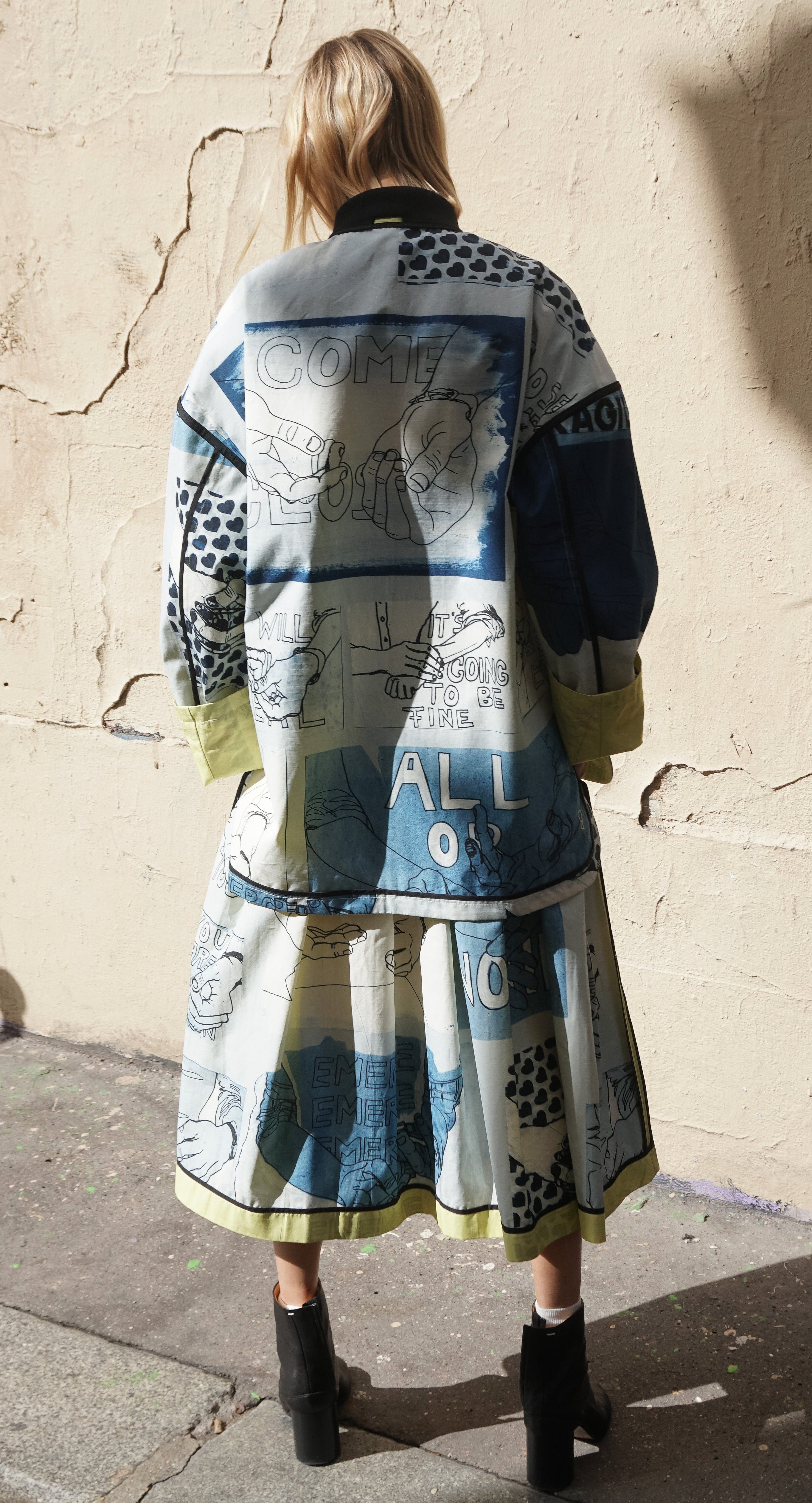 KONRAD SONJA SKIRT LEMON COTTON